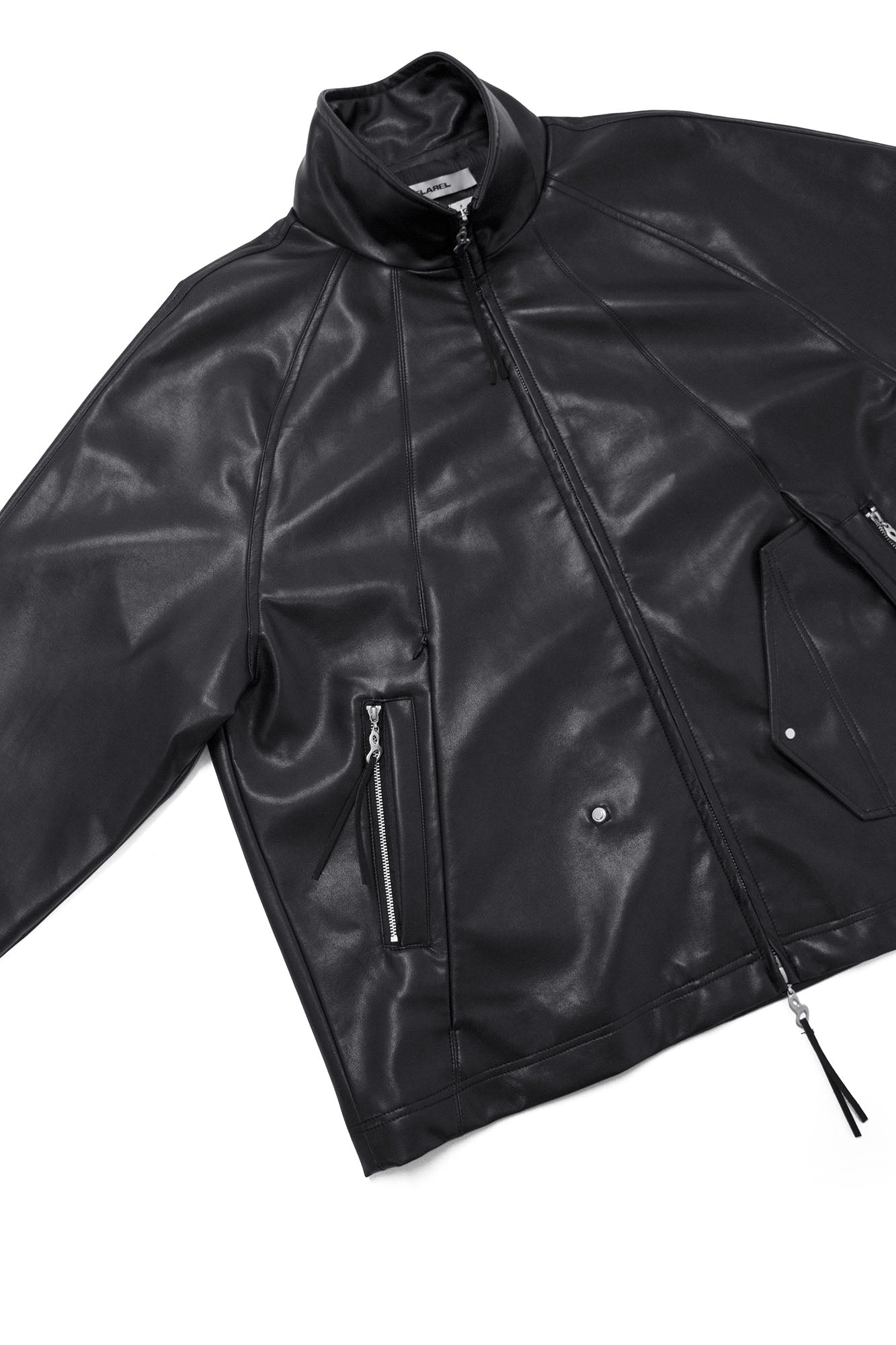 RELABEL Multi-Pocket Faux Leather Oversized Jacket