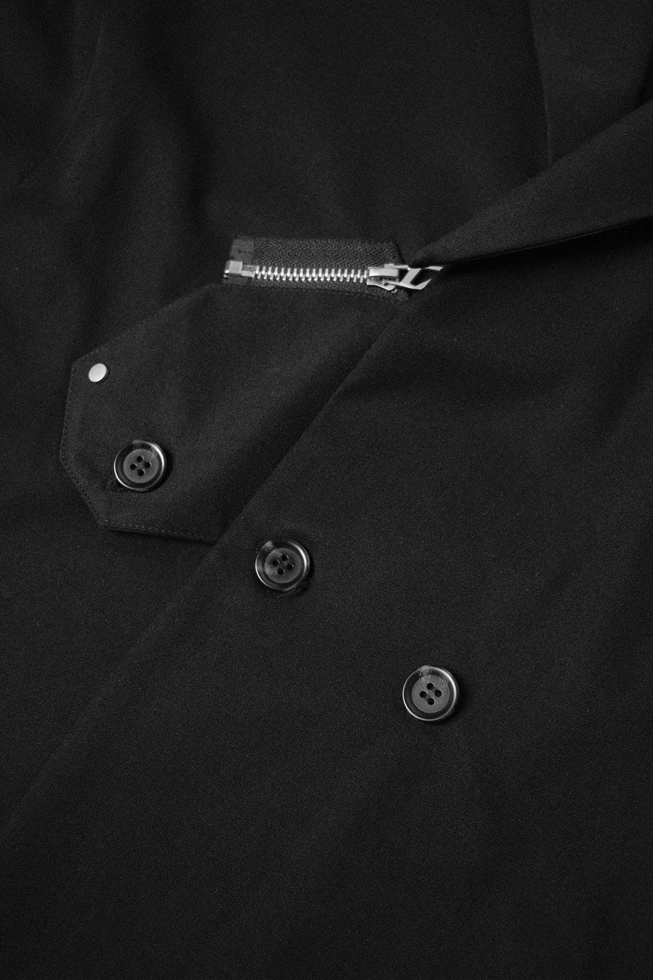 RELABEL Detachable-Collar Wool-Blended Pleated Blazer, premium urban and streetwear designers apparel on PROJECTISR.com, RELABEL