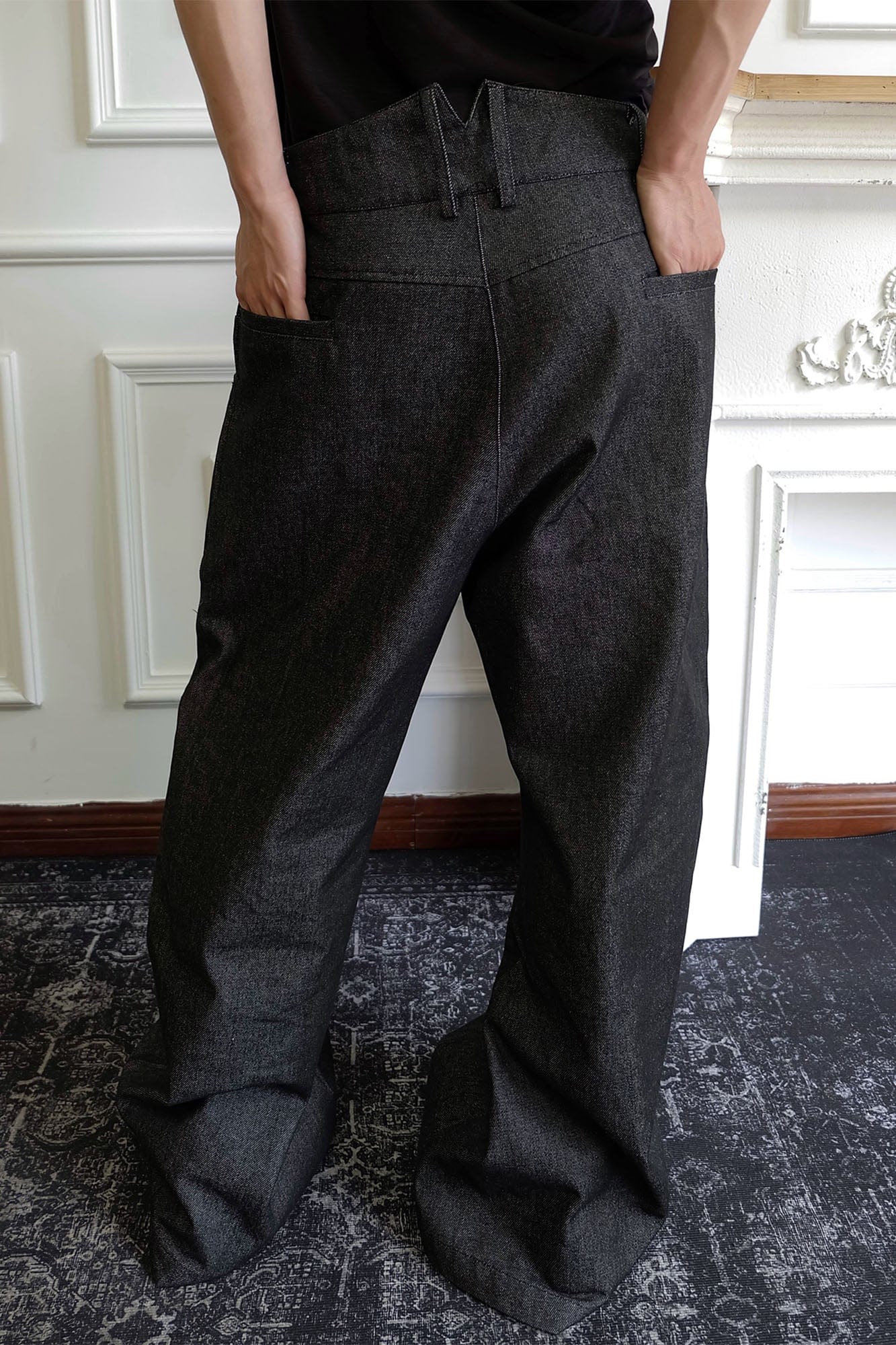 SSIN7 Spliced Button-Up Oversized Raw Jeans, premium urban and streetwear designers apparel on PROJECTISR.com, SSIN7
