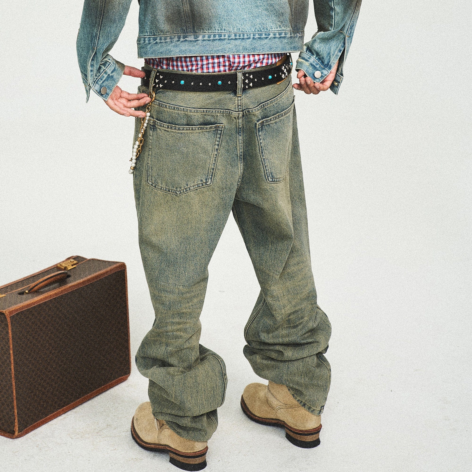 STEEPC The Classic Washed Flared Jeans, premium urban and streetwear designers apparel on PROJECTISR.com, STEEPC