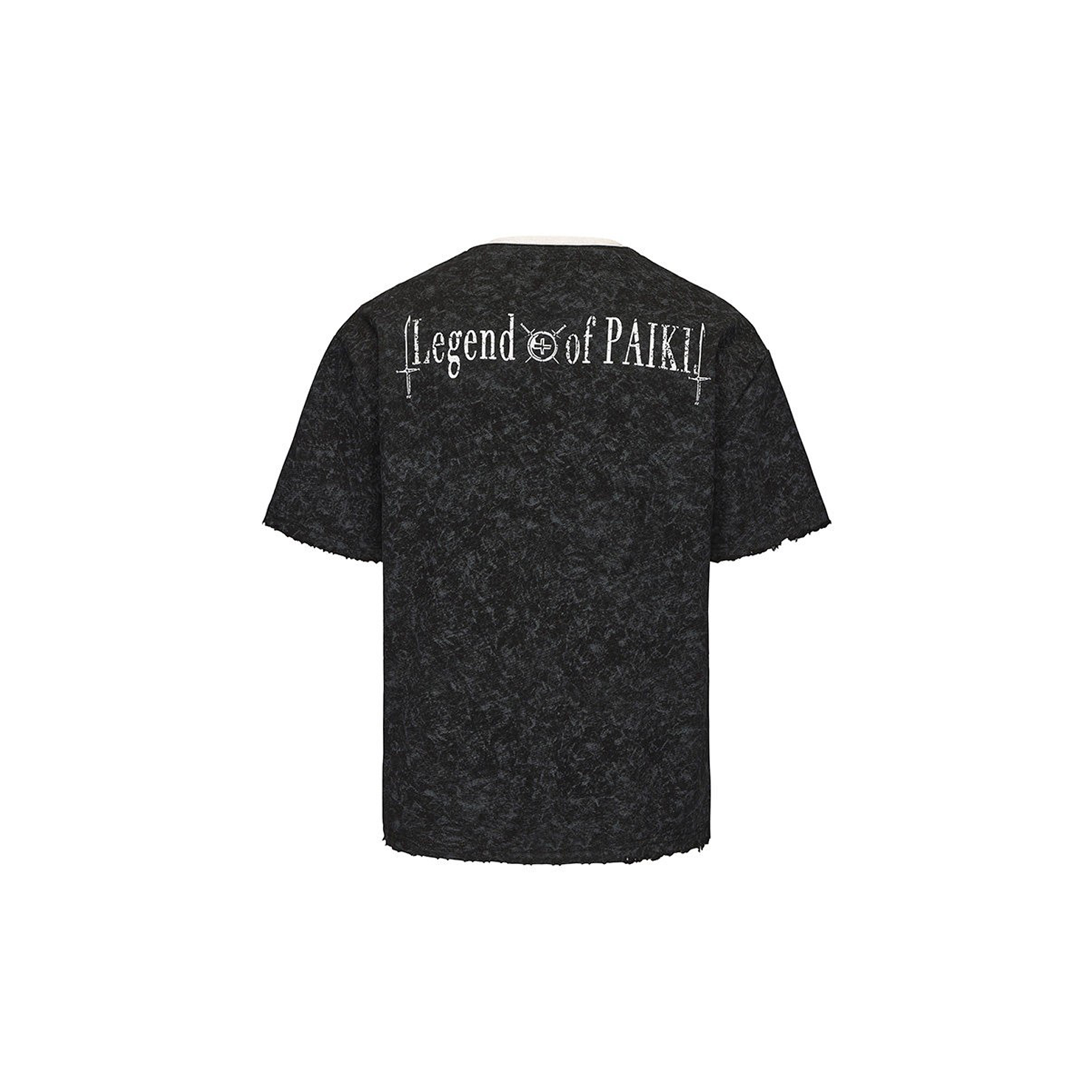 PAIKI Castle Graphic Henley Layered Tee
