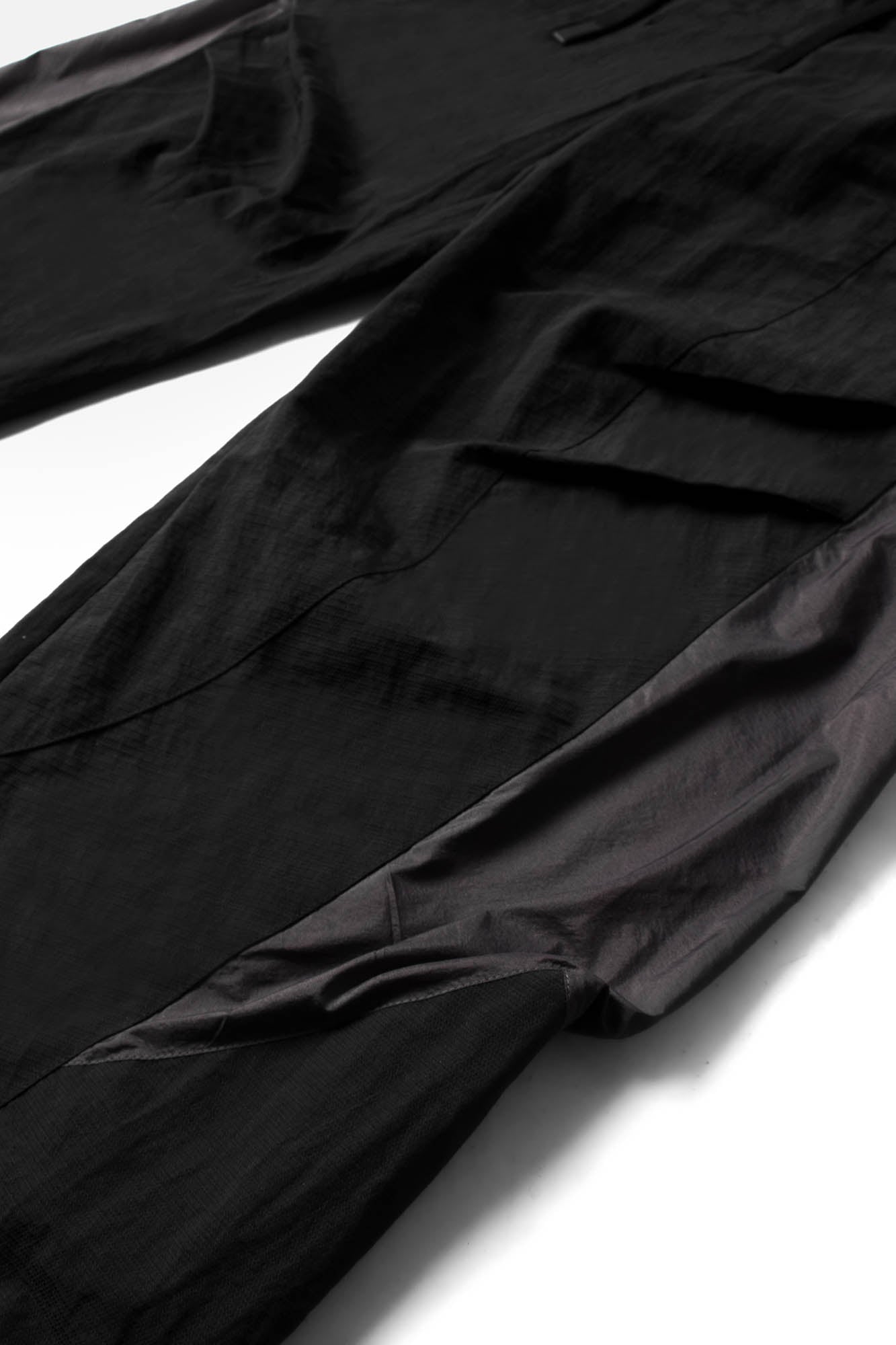 RELABEL Deconstructed Paneled Drawstring Parachute Pants, premium urban and streetwear designers apparel on PROJECTISR.com, RELABEL