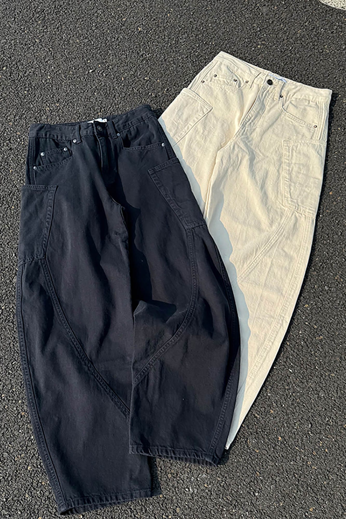 KREATE Curve Panel Wide-Leg Pants, premium urban and streetwear designers apparel on PROJECTISR.com, KREATE