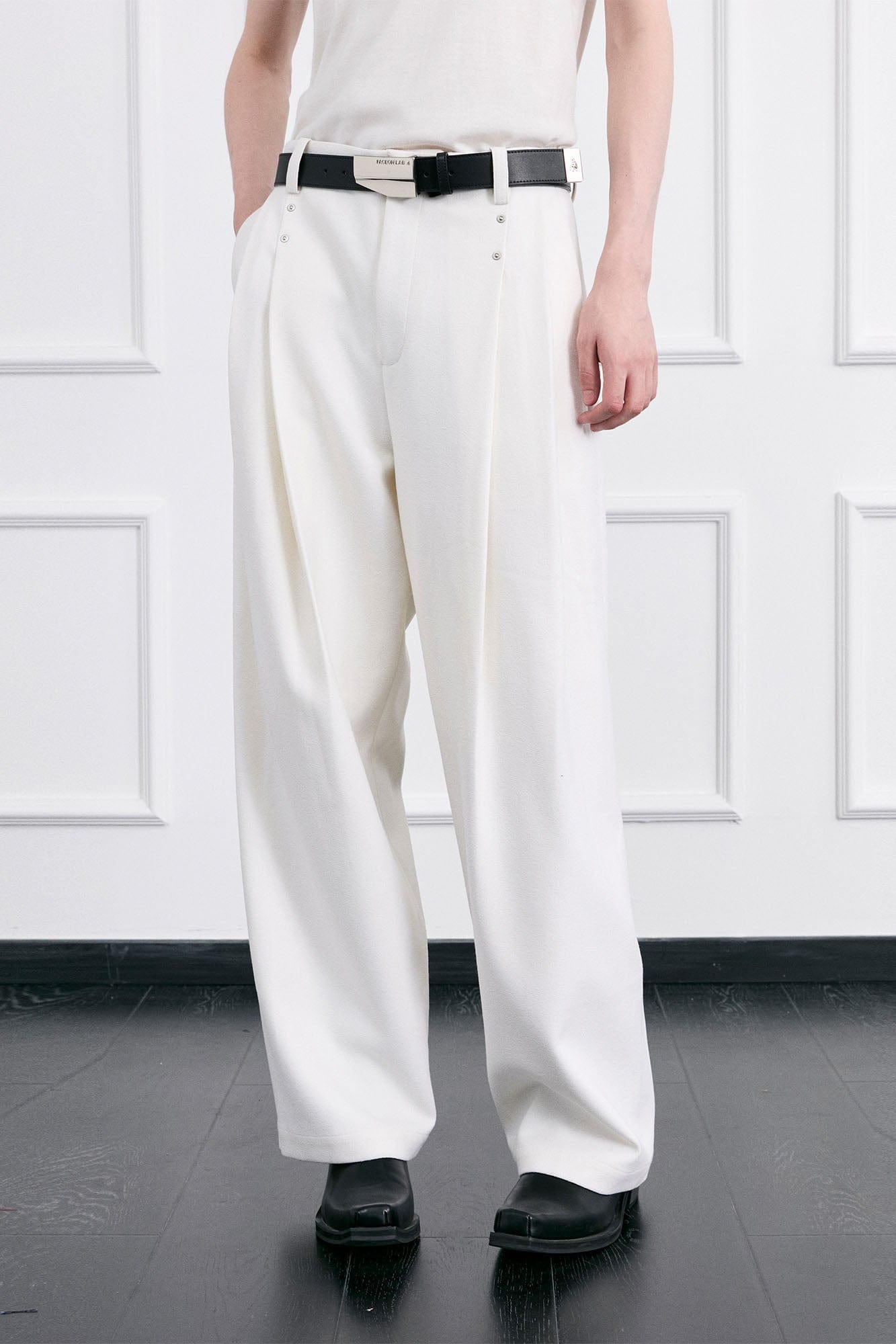 FACEONLAB Essential Wool-Blend Pleated Trousers, premium urban and streetwear designers apparel on PROJECTISR.com, FACEONLAB