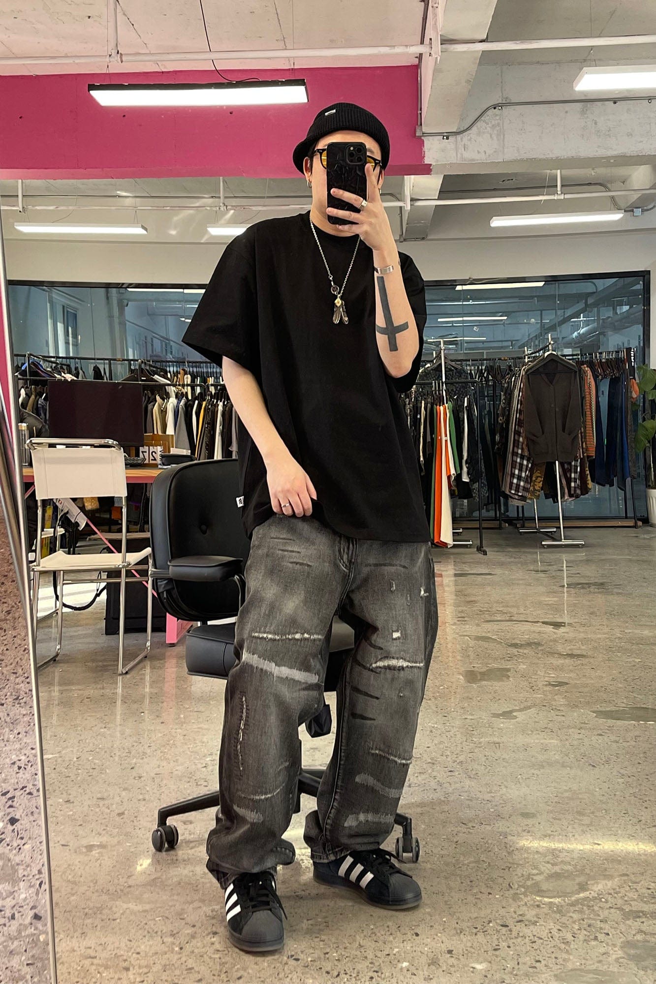 ME DA IGUAL Washed Slashed Patch Distressed Jeans, premium urban and streetwear designers apparel on PROJECTISR.com, ME DA IGUAL