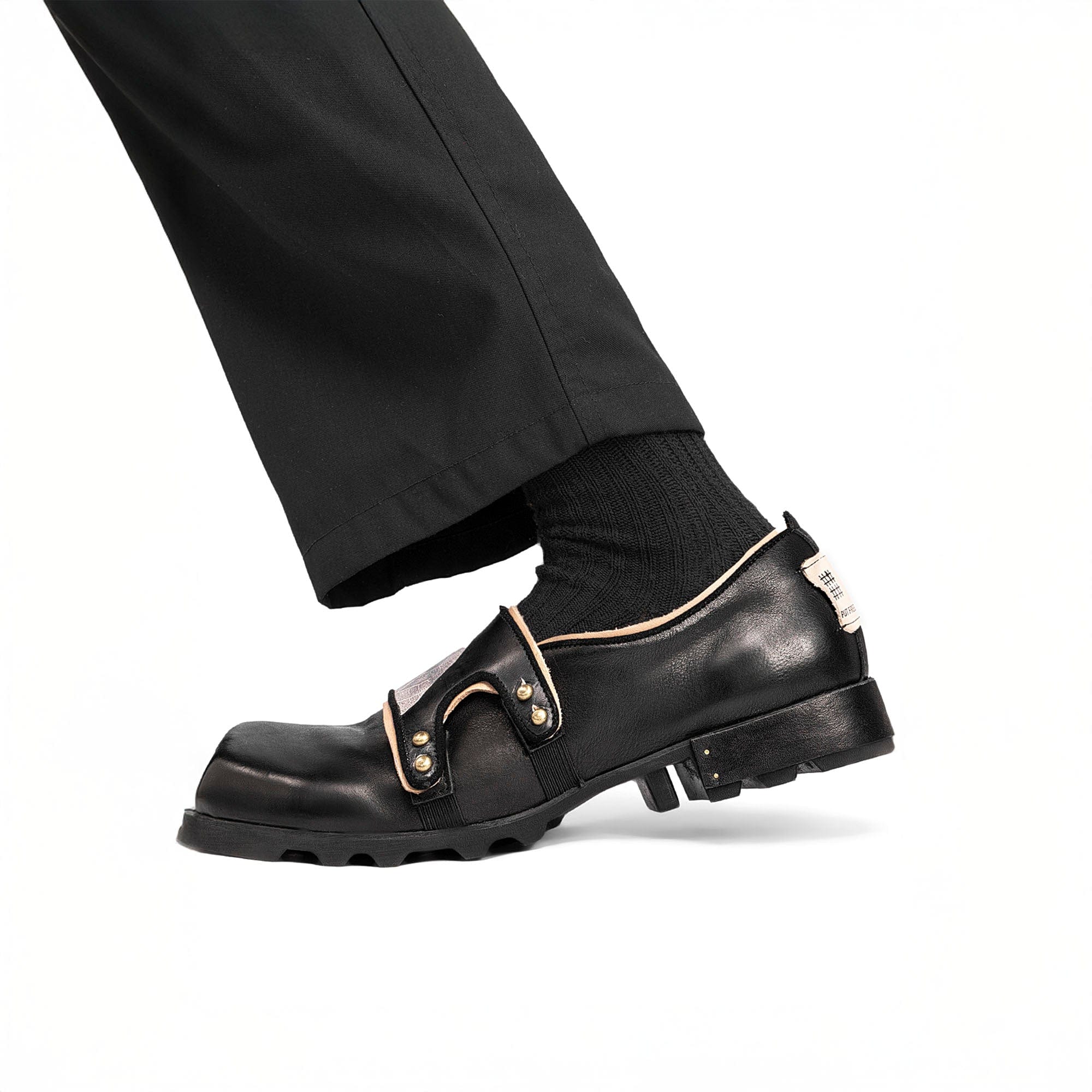 REWRITE×NO SENSE Leaf Cowhide Velcro Loafers, premium urban and streetwear designers apparel on PROJECTISR.com, REWRITE