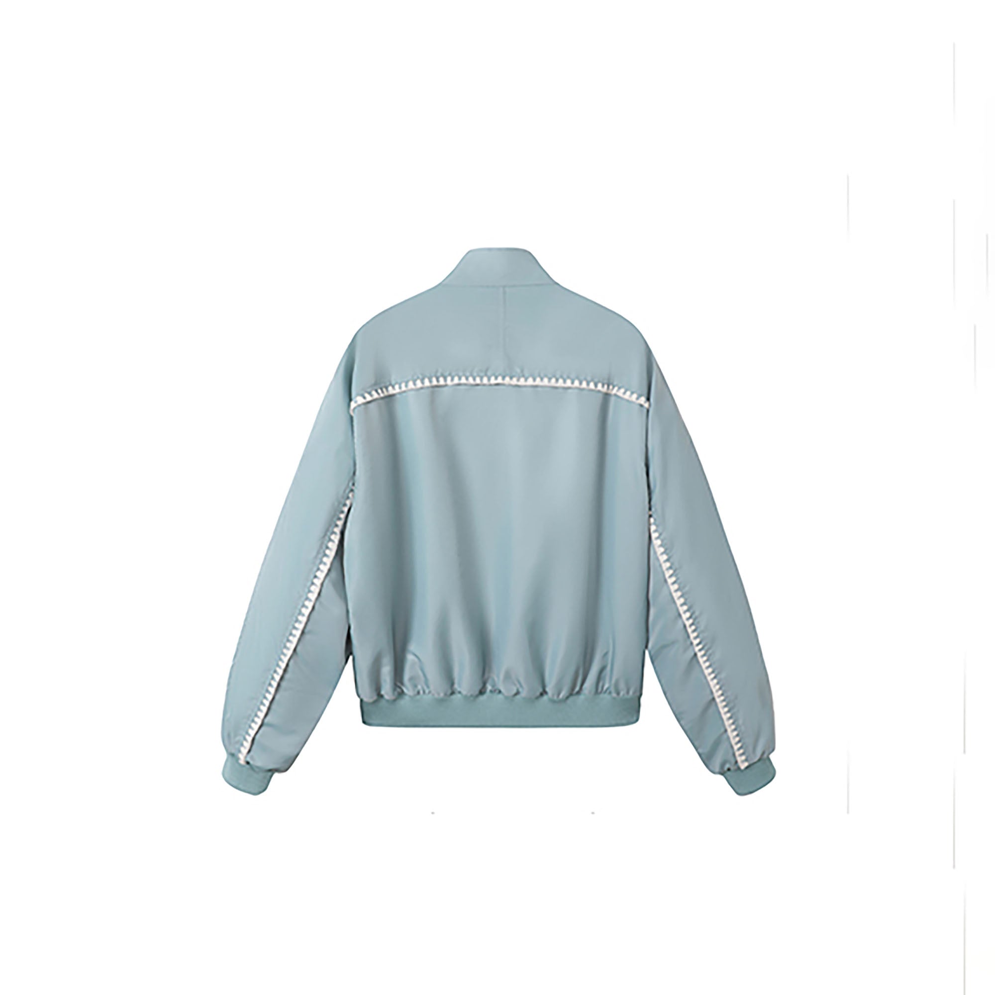 DONSMOKE Glossy Contrast Whipstitch Bomber Jacket, premium urban and streetwear designers apparel on PROJECTISR.com, DONSMOKE