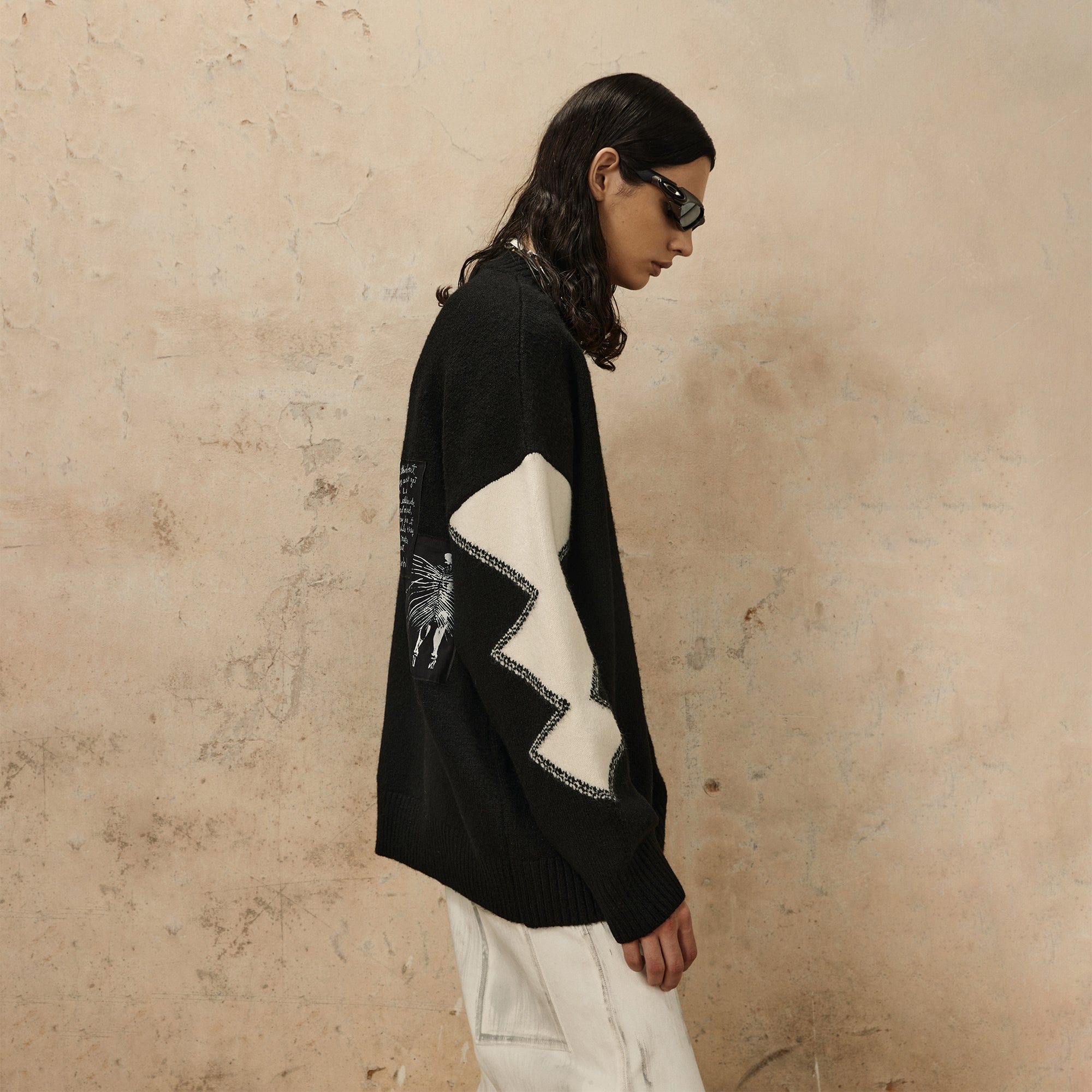 OVDY Color-Blocked Patchwork Sweater