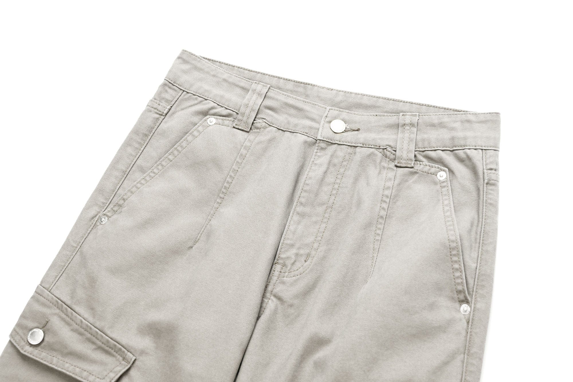 OKAYTHXBYE Washed Button Flap-Pocket Cargo Pants, premium urban and streetwear designers apparel on PROJECTISR.com, OKAYTHXBYE