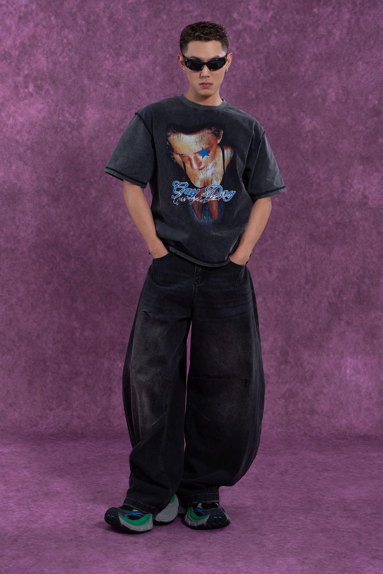 CLP Washed Balloon-Leg Jeans, premium urban and streetwear designers apparel on PROJECTISR.com, CLP