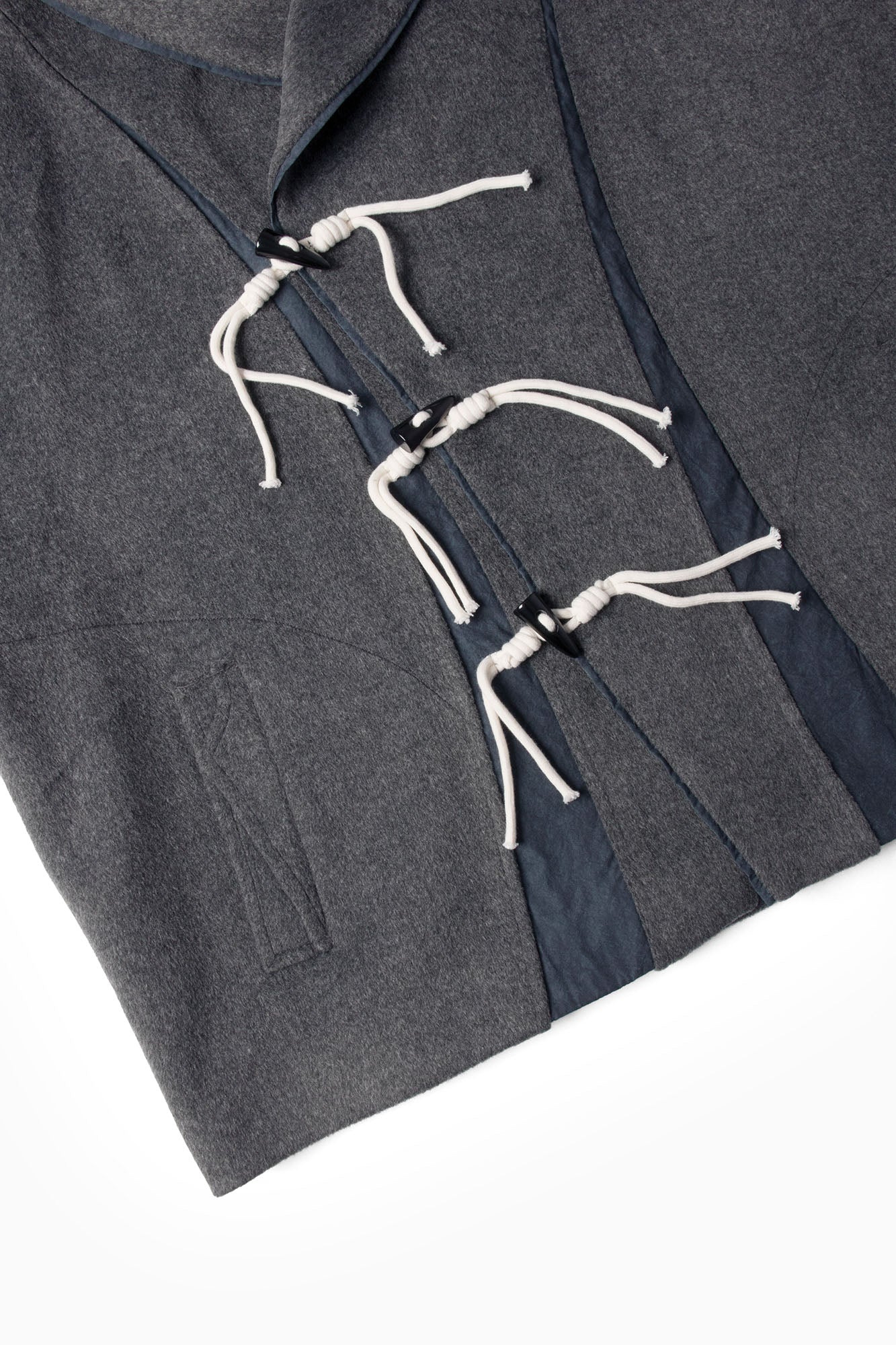 RELABEL Asym Wool-Blend Curved Panel Jacket