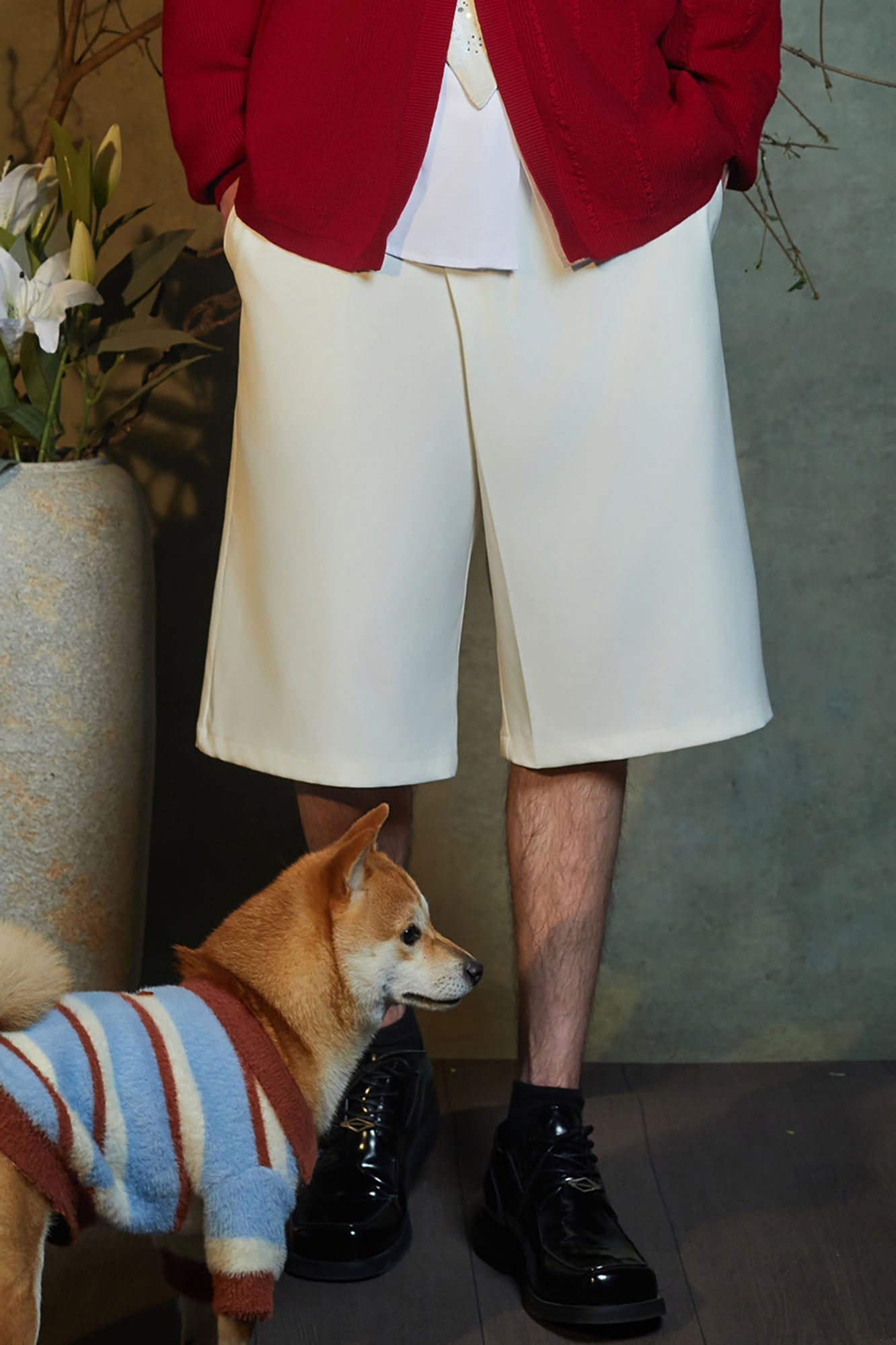 JIECHI Essential Asym Placket Shorts, premium urban and streetwear designers apparel on PROJECTISR.com, JIECHI