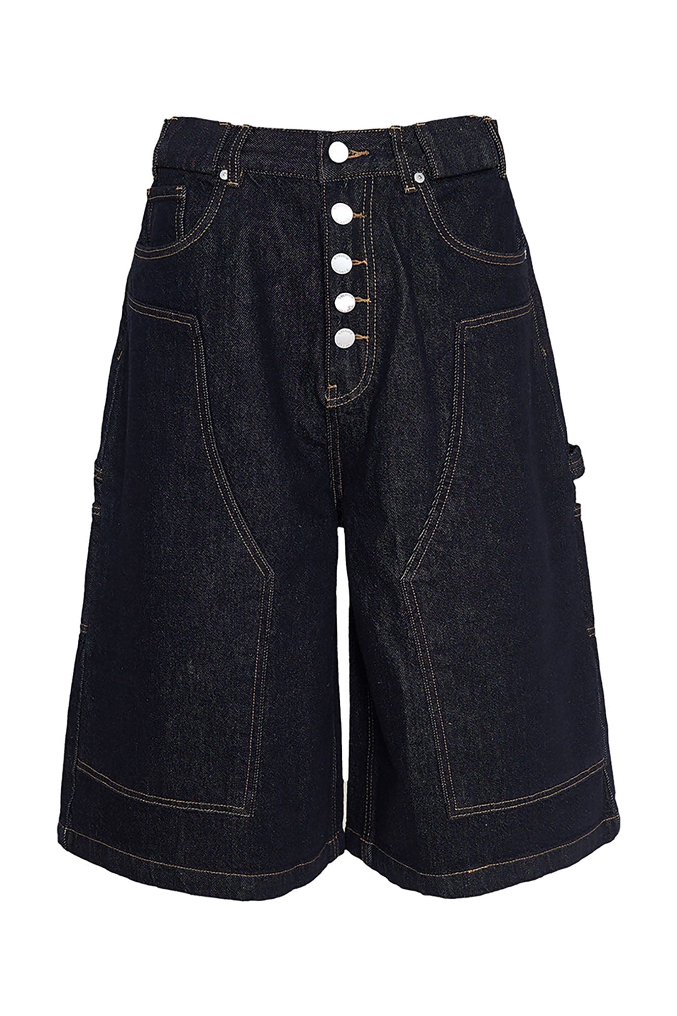 STEEPC Double-Knee Raw Denim Short, premium urban and streetwear designers apparel on PROJECTISR.com, STEEPC