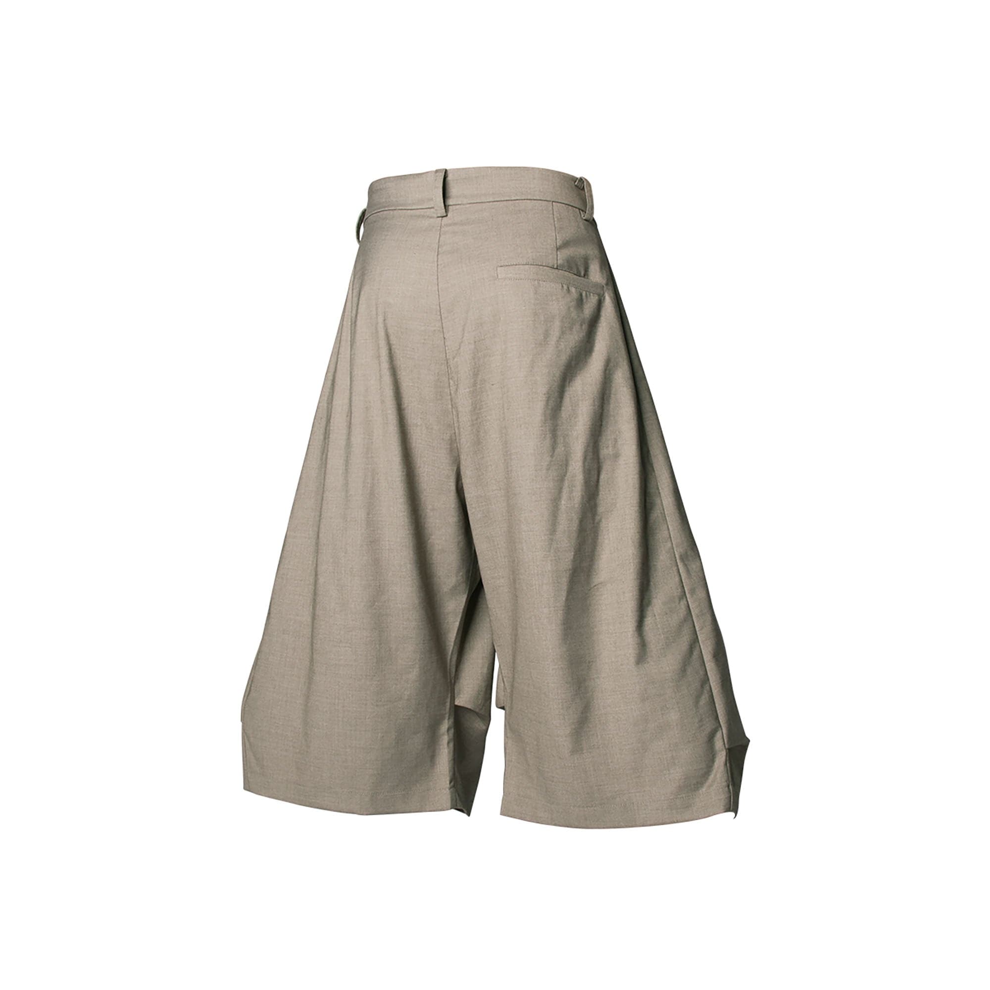 RELABEL Pleated Drape Wide-Leg Shorts, premium urban and streetwear designers apparel on PROJECTISR.com, RELABEL
