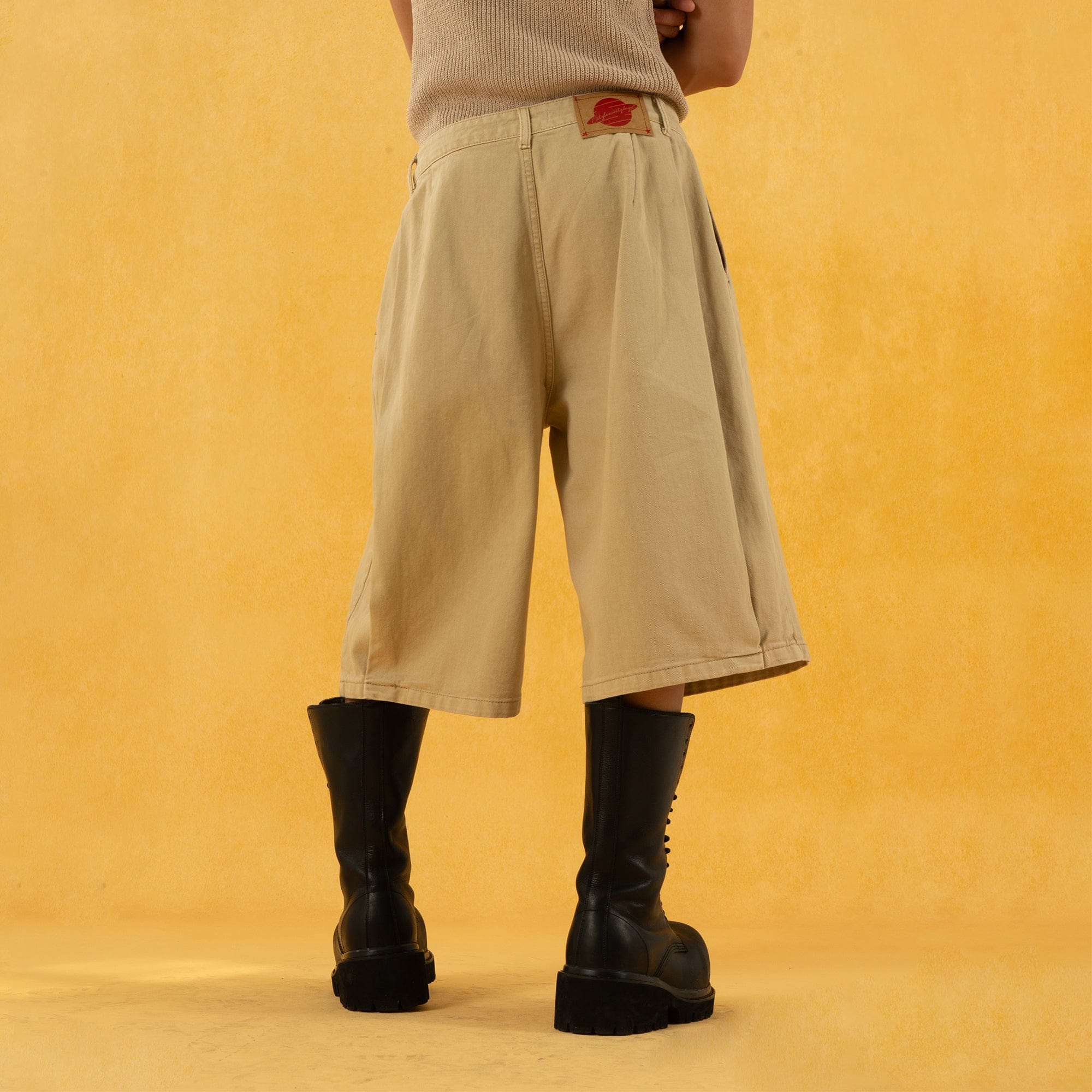 CLP Classic Rivet Pleated Oversized Shorts, premium urban and streetwear designers apparel on PROJECTISR.com, CLP