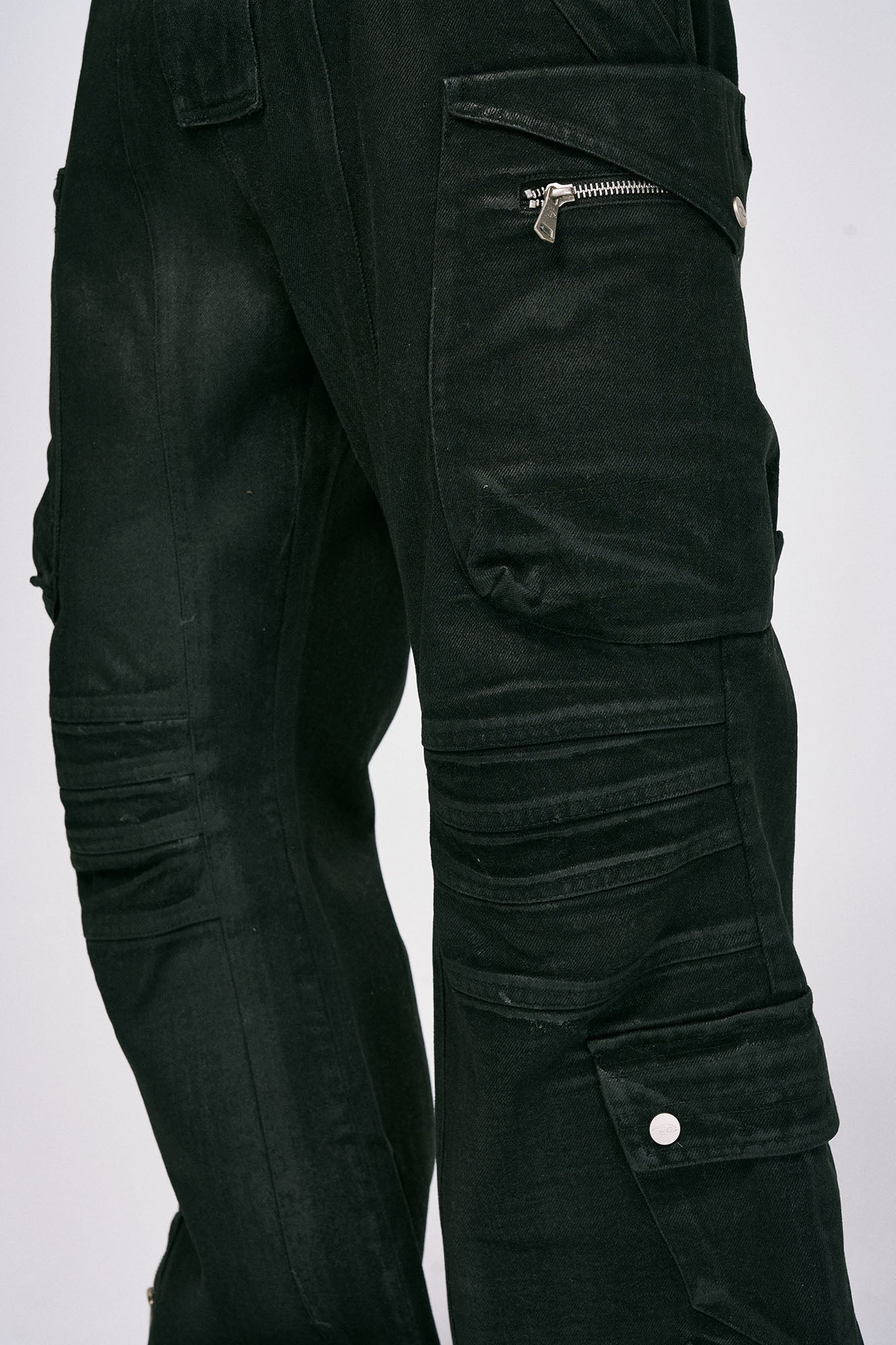 CATSSTAC Waxed Multi-Pockets Utility Cargo Pants