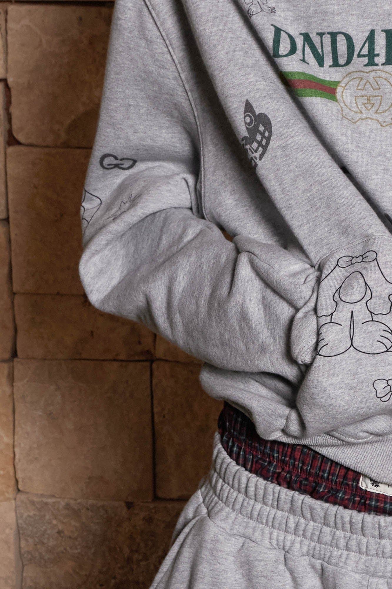 DND4DES Graffiti Bootleg Oversized Hoodie, premium urban and streetwear designers apparel on PROJECTISR.com, DND4DES