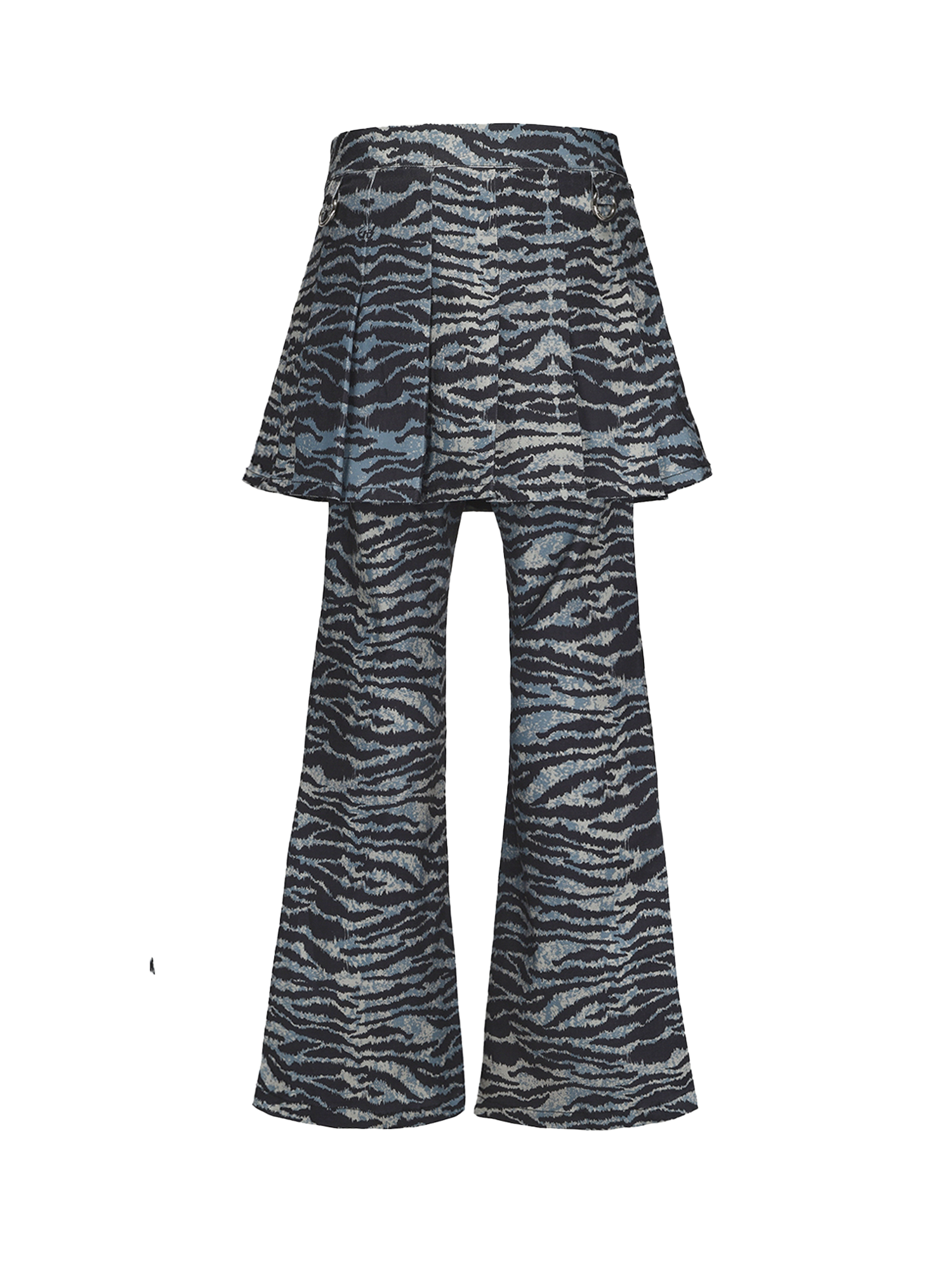 CYCYCY Punk Tiger-Stripe Detachable Pleated Flared Pants