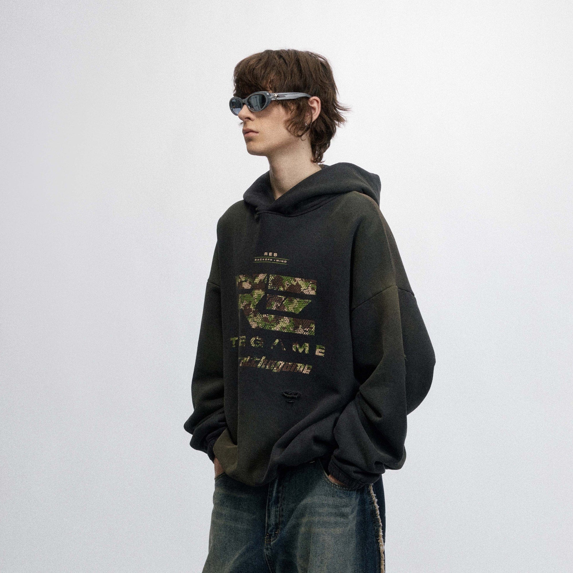 OVDY The Game Distressed Hoodie, premium urban and streetwear designers apparel on PROJECTISR.com, OVDY