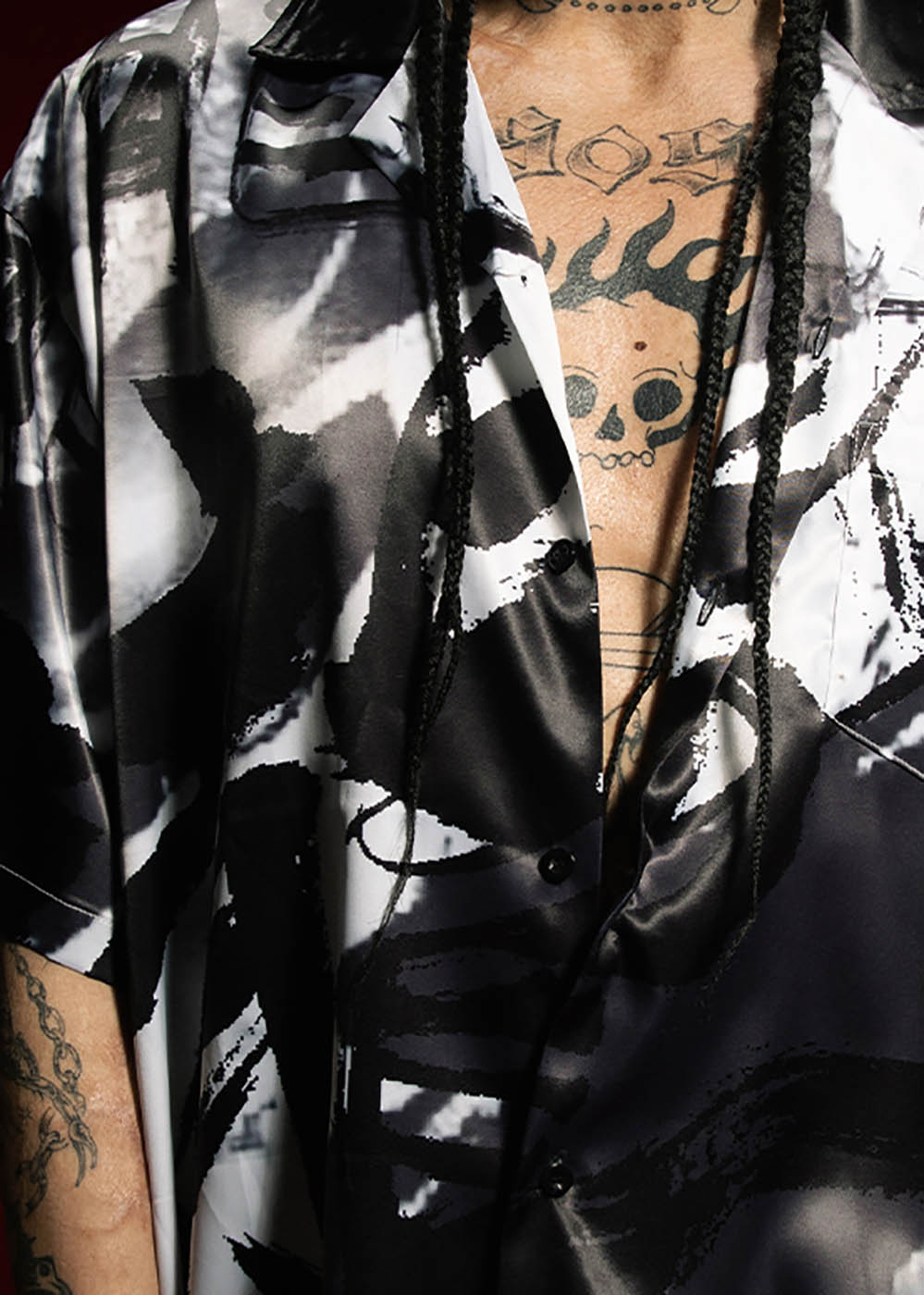 RTVG Dragon Calligraphy Cuban Half Shirt, premium urban and streetwear designers apparel on PROJECTISR.com, RTVG
