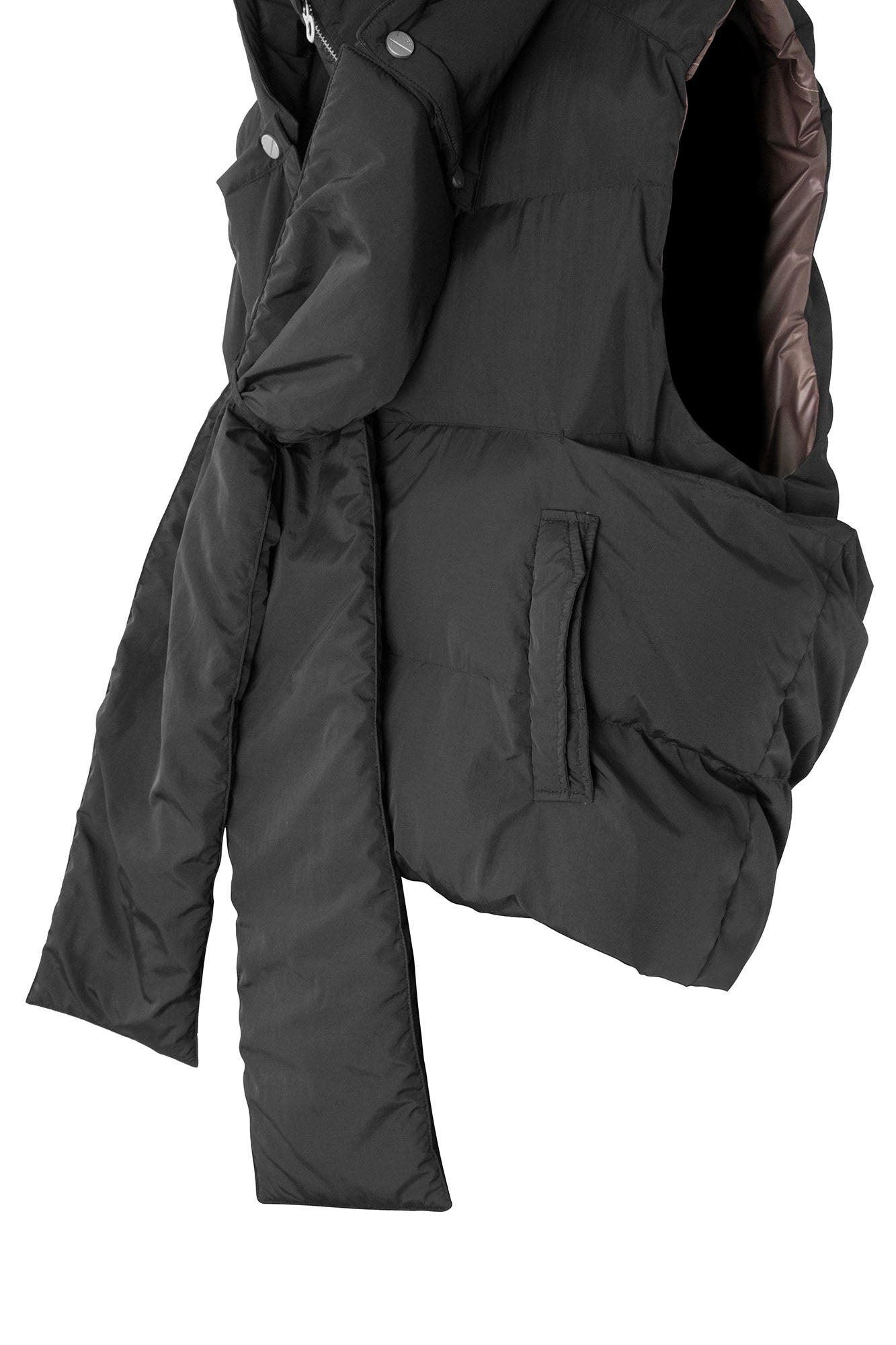 RELABEL Reversible Detachable Hooded Insulated Vest, premium urban and streetwear designers apparel on PROJECTISR.com, RELABEL