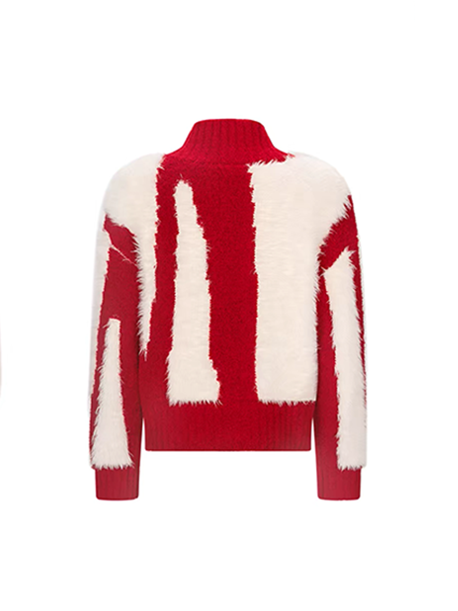 TIWILLTANG Fuzzy Faux-Mink Contrast Sweater, premium urban and streetwear designers apparel on PROJECTISR.com, TIWILLTANG