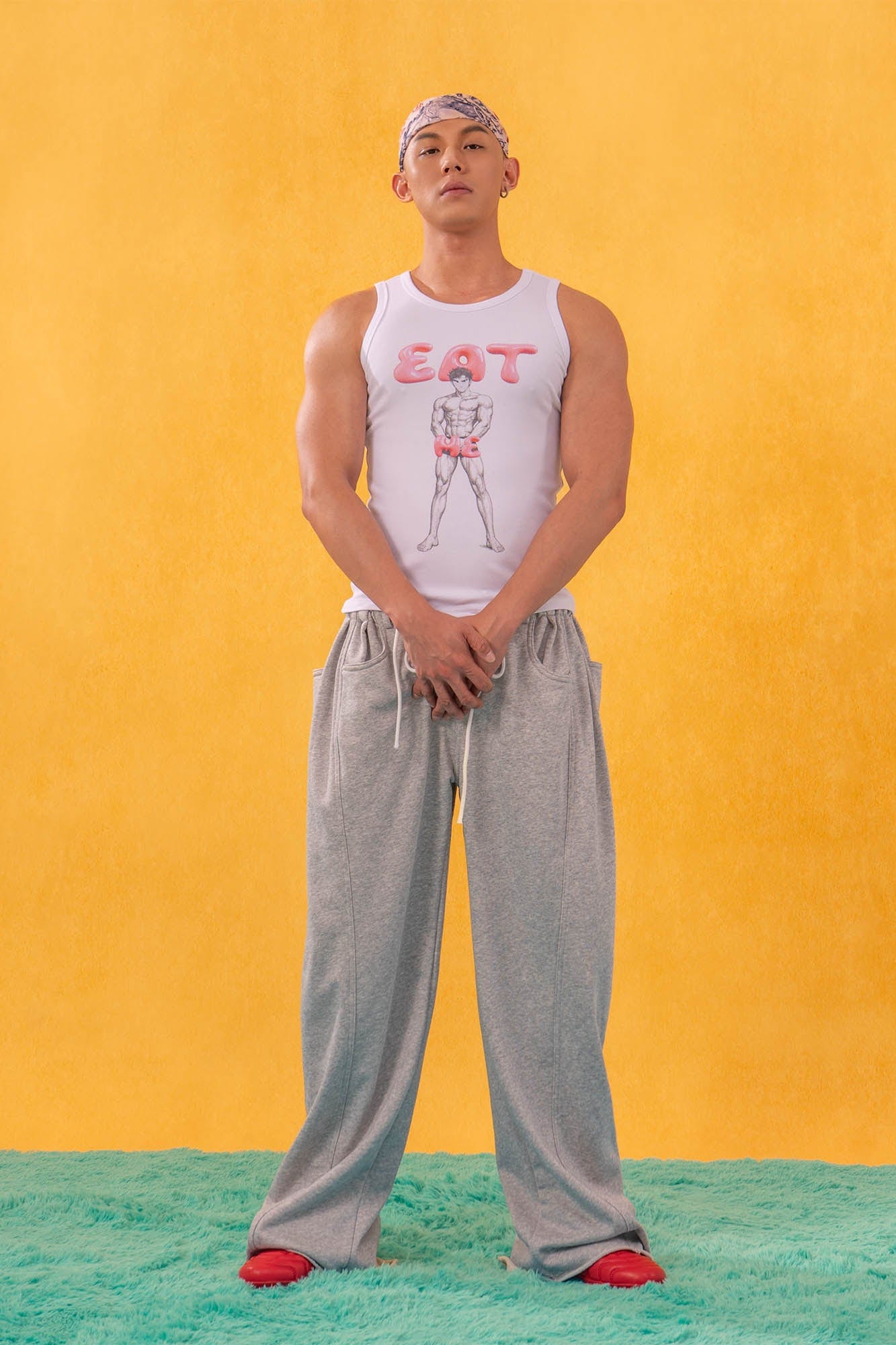 CLP Middle Spliced Ruched-Waist Sweatpants, premium urban and streetwear designers apparel on PROJECTISR.com, CLP