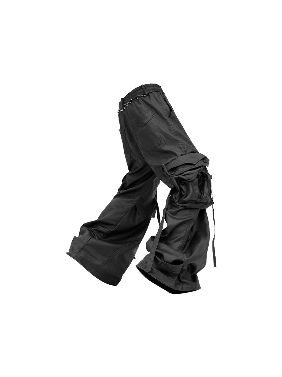 RELABEL Waxed Utility Drawstring Cargo, premium urban and streetwear designers apparel on PROJECTISR.com, RELABEL