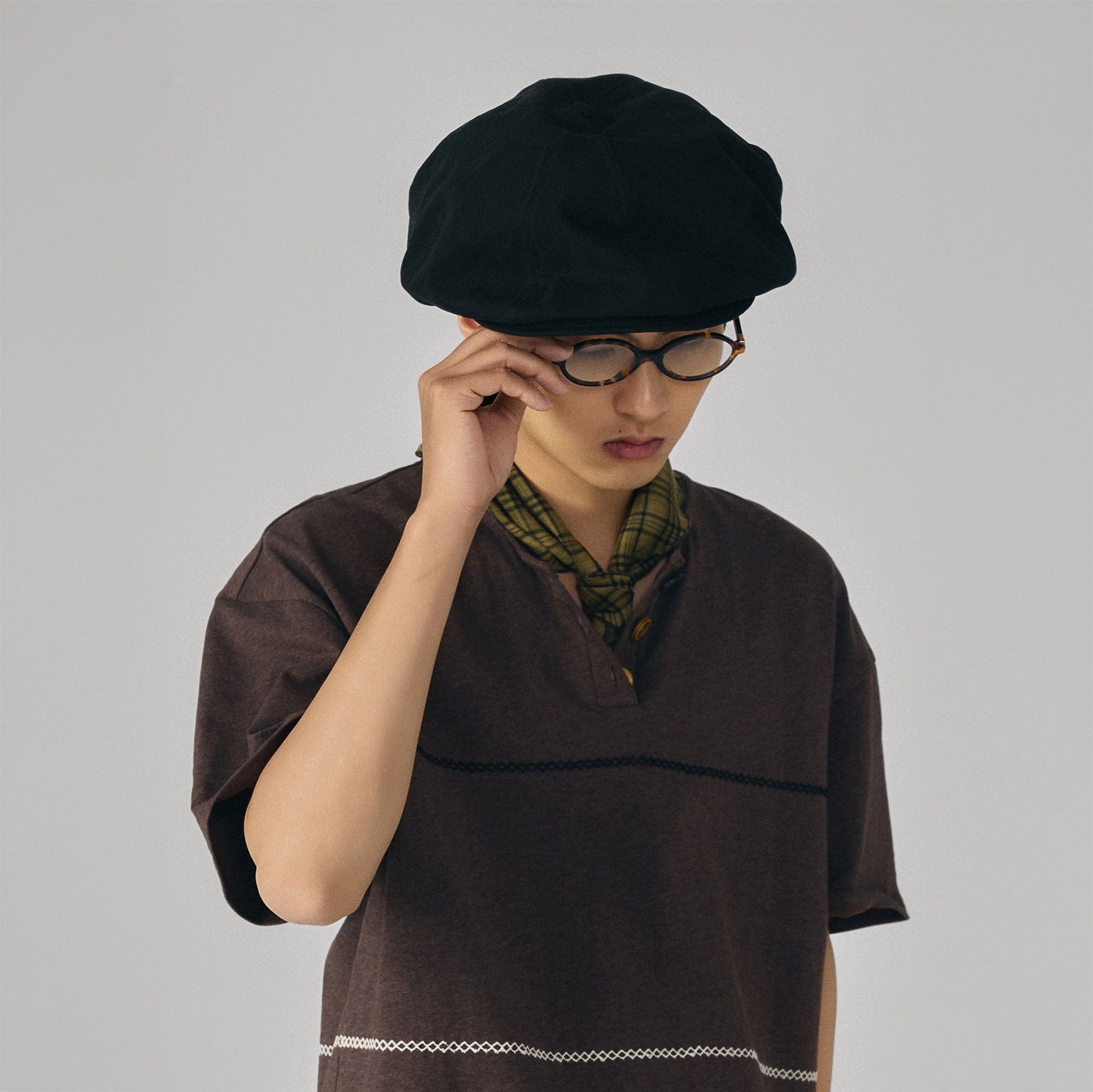GONGHE REPUB Retro Washed Octagonal Hat, premium urban and streetwear designers apparel on PROJECTISR.com, GONGHE REPUB
