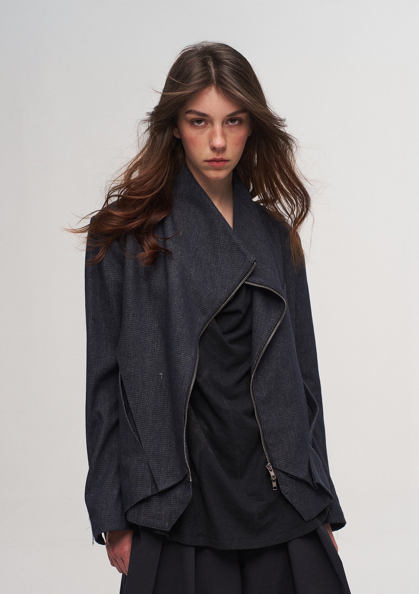 ILNya Nieternite Nifutur Double-Layer Weave Linen Jacket Blue, premium urban and streetwear designers apparel on PROJECTISR.com, ILNya Nieternite Nifutur