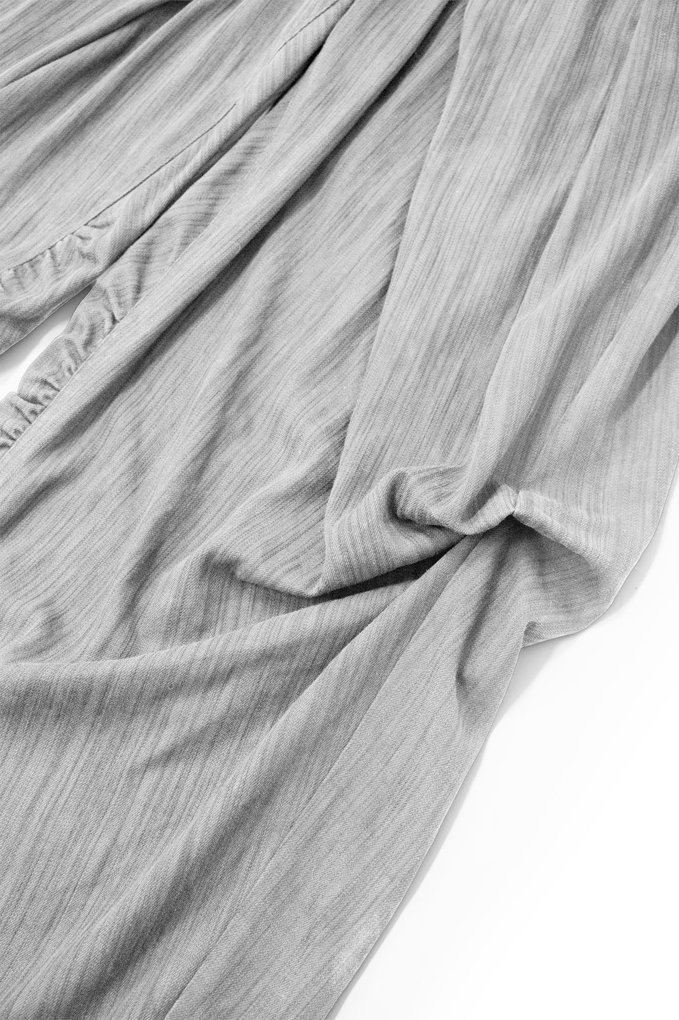 RELABEL Crinkled Drawstring Oversized Pants Gray