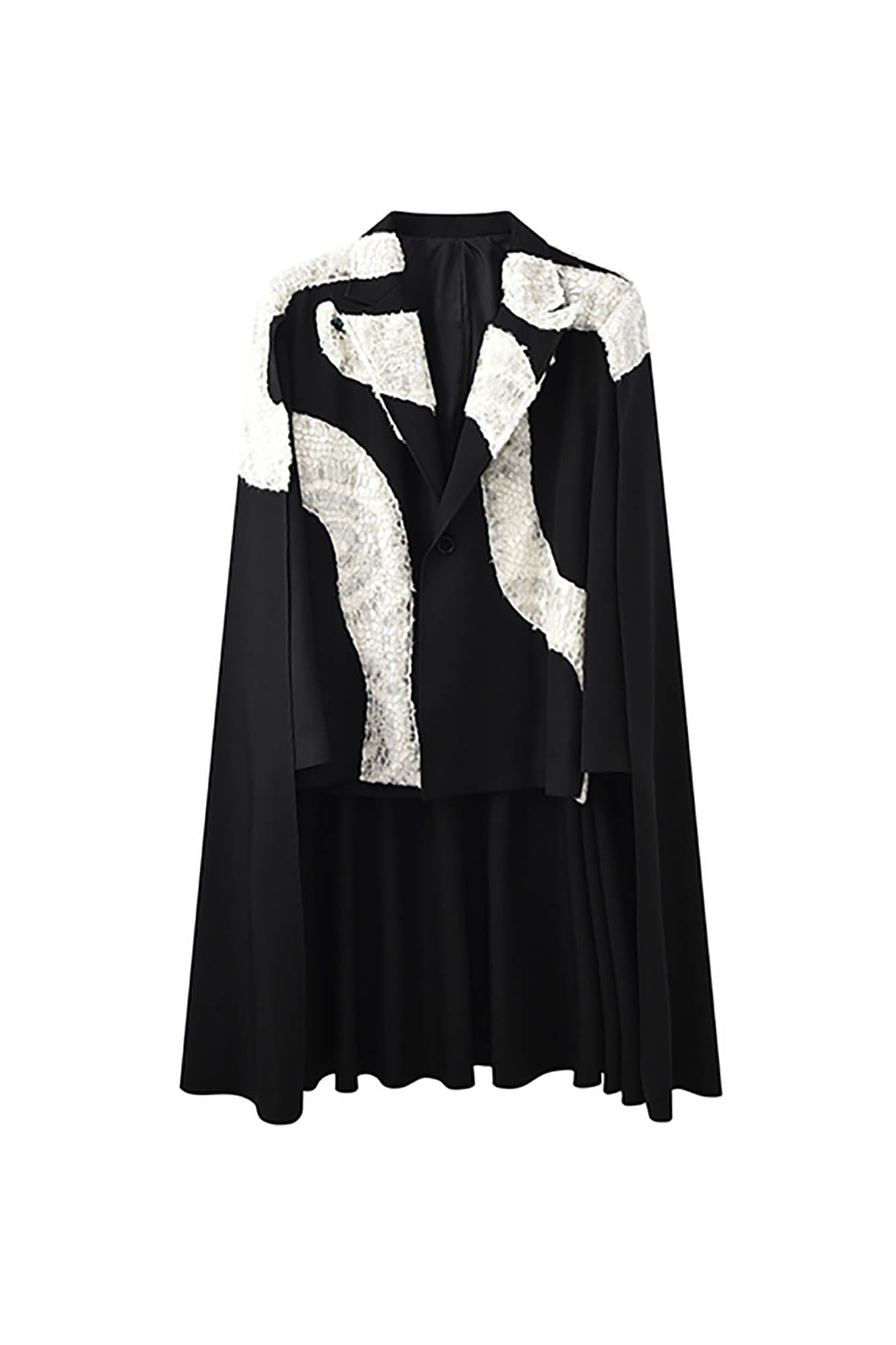 JIECHI The Snake Cape Blazer, premium urban and streetwear designers apparel on PROJECTISR.com, JIECHI
