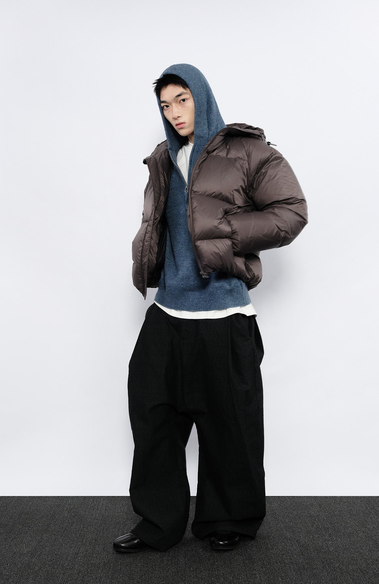 7440 37 1 Drawstring Hooded Thickened Down Puffer, premium urban and streetwear designers apparel on PROJECTISR.com, 7440 37 1