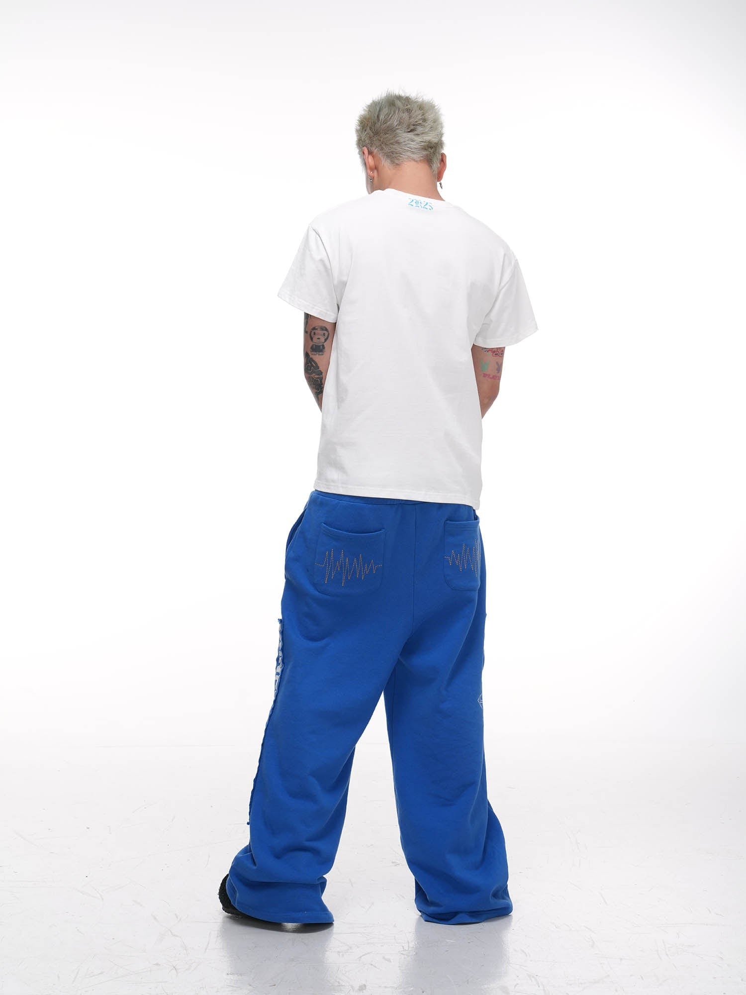 PHANTOMHUNTER Double-Waist Graphics Embroidered Baggy Sweatpants