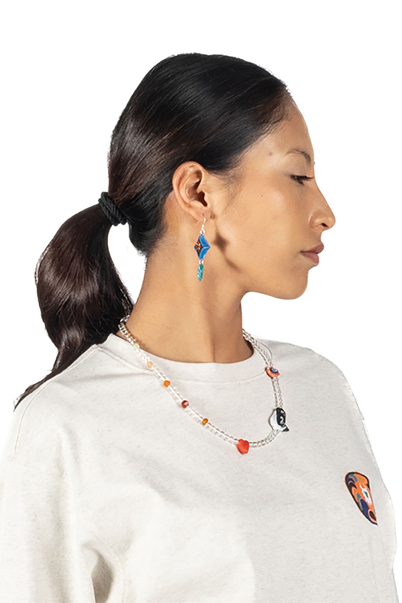 NERHI Totem Clay & Crystal Beaded Necklace