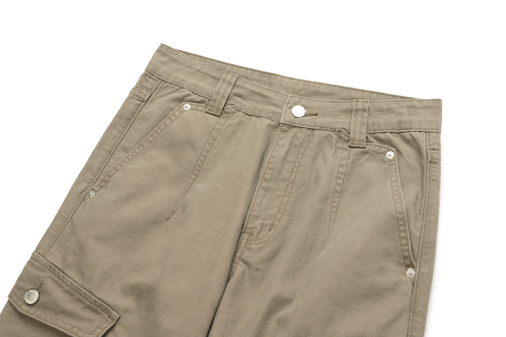 OKAYTHXBYE Washed Button Flap-Pocket Cargo Pants, premium urban and streetwear designers apparel on PROJECTISR.com, OKAYTHXBYE