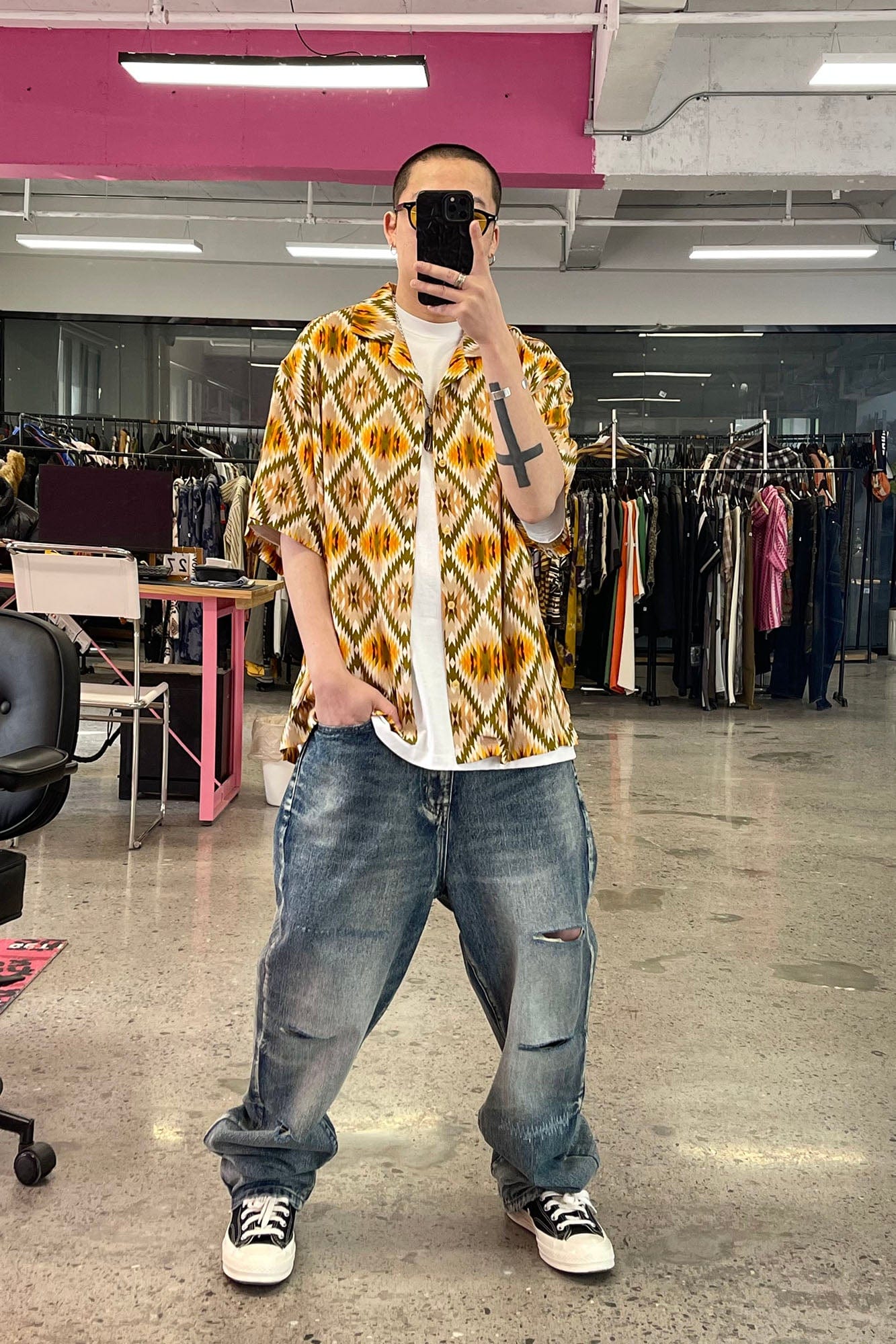ME DA IGUAL Distressed Ripped Whisker Washed Jeans, premium urban and streetwear designers apparel on PROJECTISR.com, ME DA IGUAL