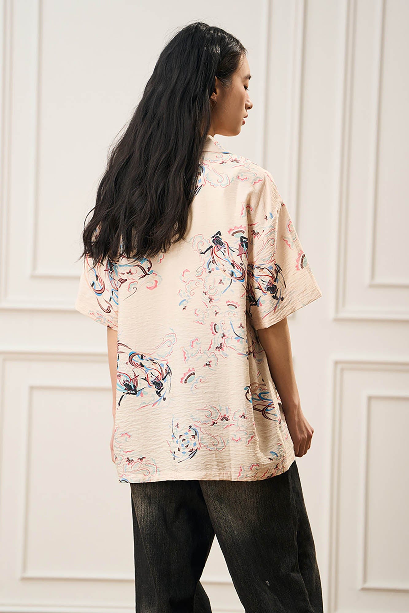 EPIC POETRY Oriental Garden Half Shirt, premium urban and streetwear designers apparel on PROJECTISR.com, EPIC POETRY