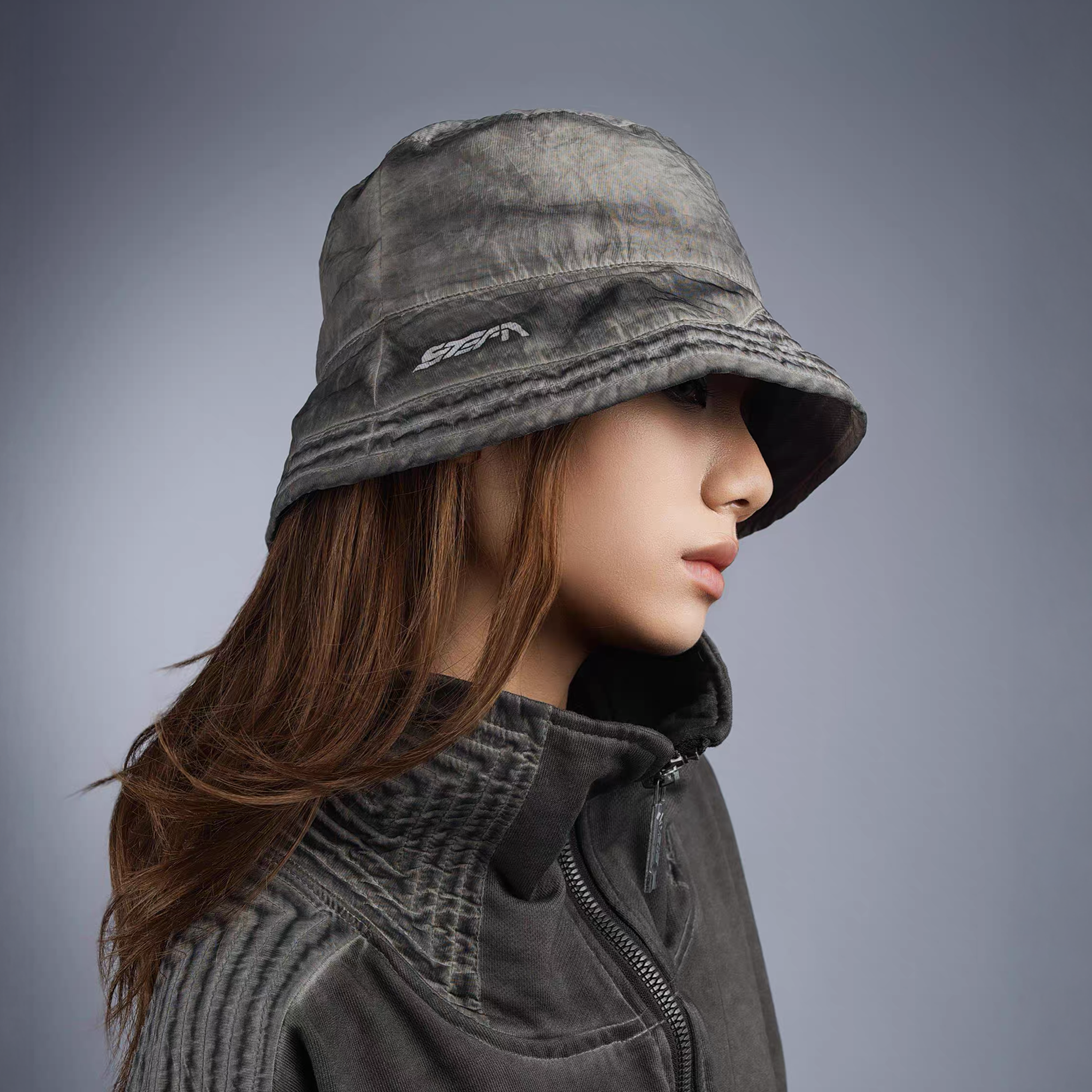 STEAM Washed Distressed Bucket Hat