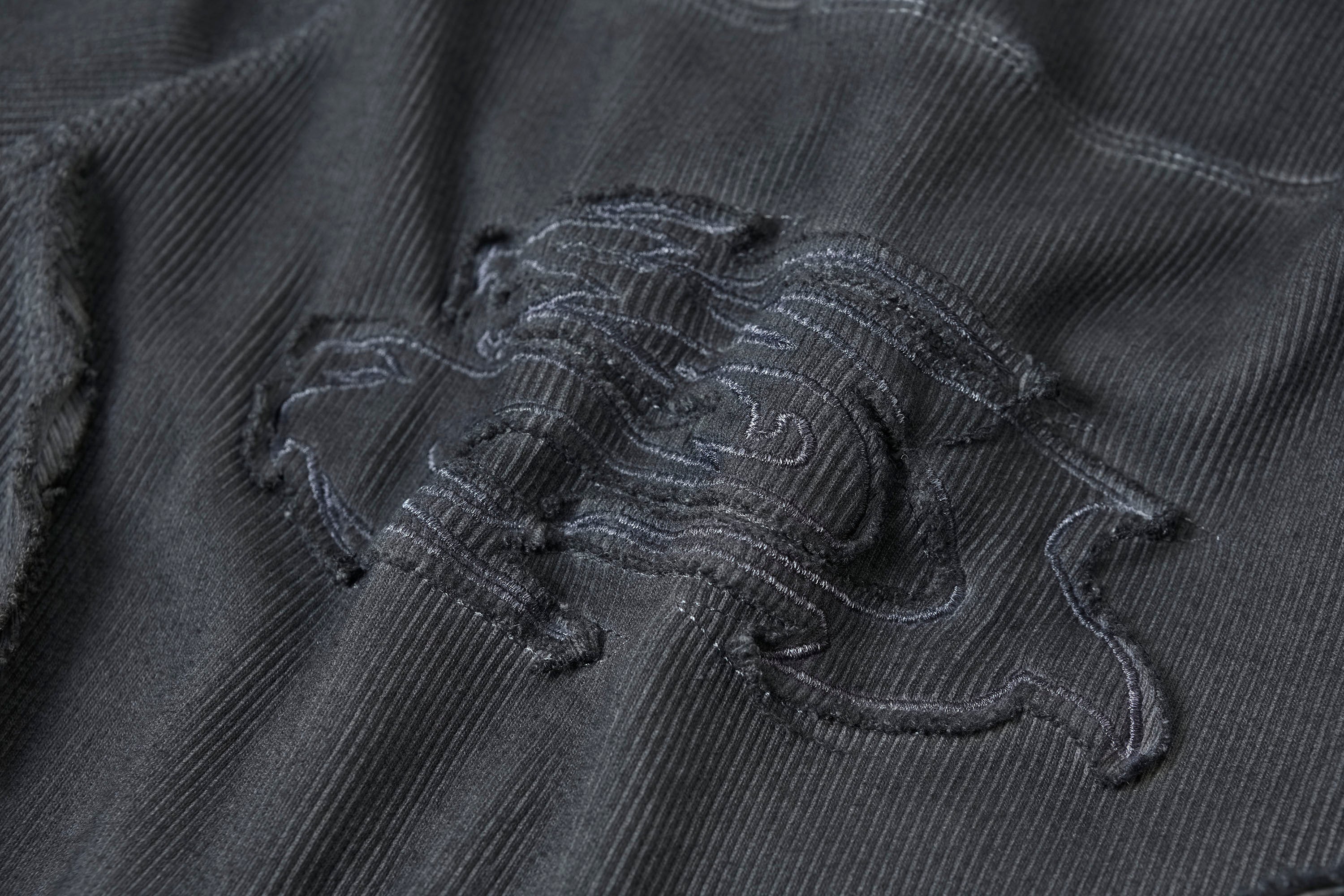 CLP Distressed Raw-Seam Paneled Long-Sleeve Tee, premium urban and streetwear designers apparel on PROJECTISR.com, CLP