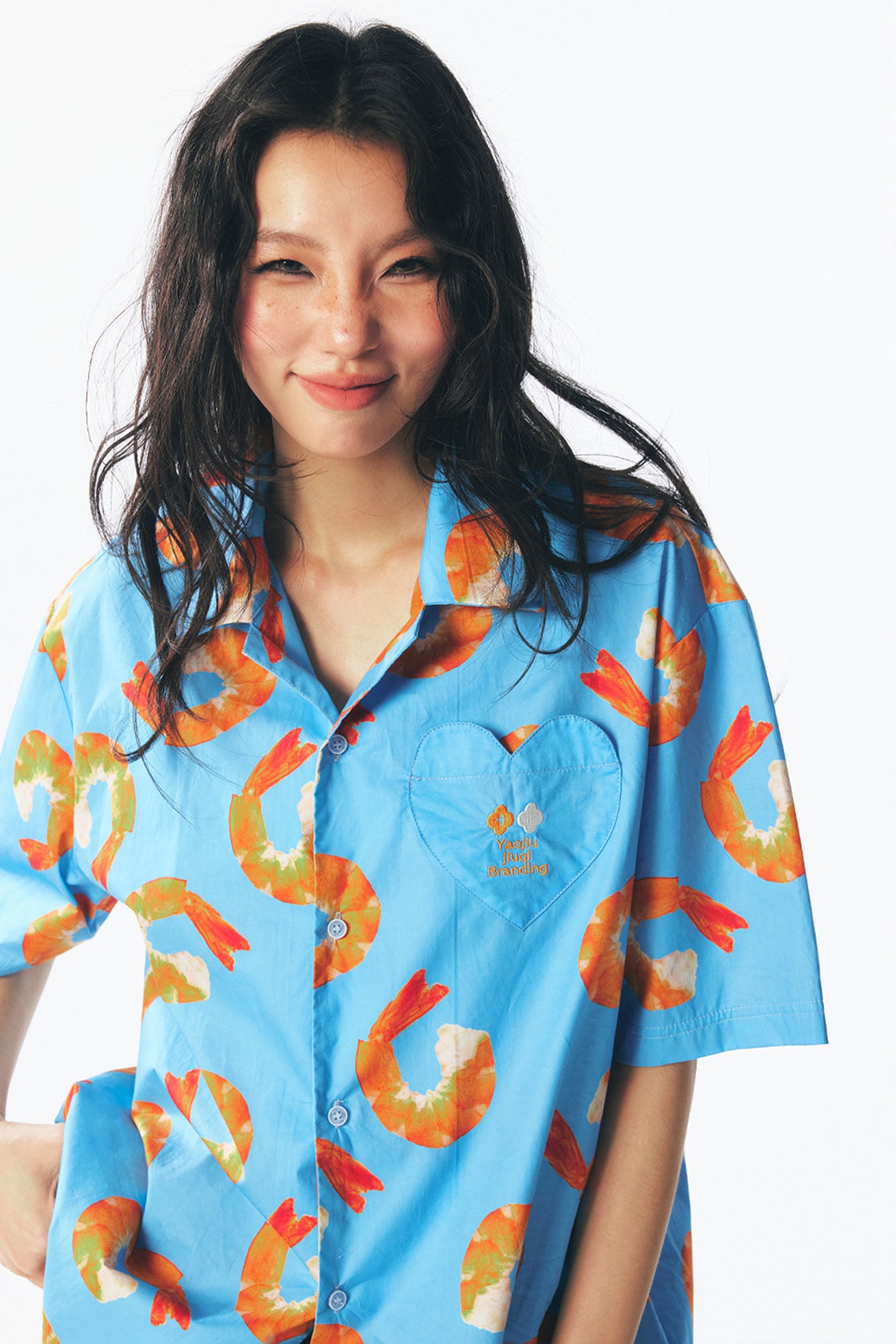 1997 POSTOFFICE Shrimp Full-Print Half Shirt, premium urban and streetwear designers apparel on PROJECTISR.com, 1997 POSTOFFICE