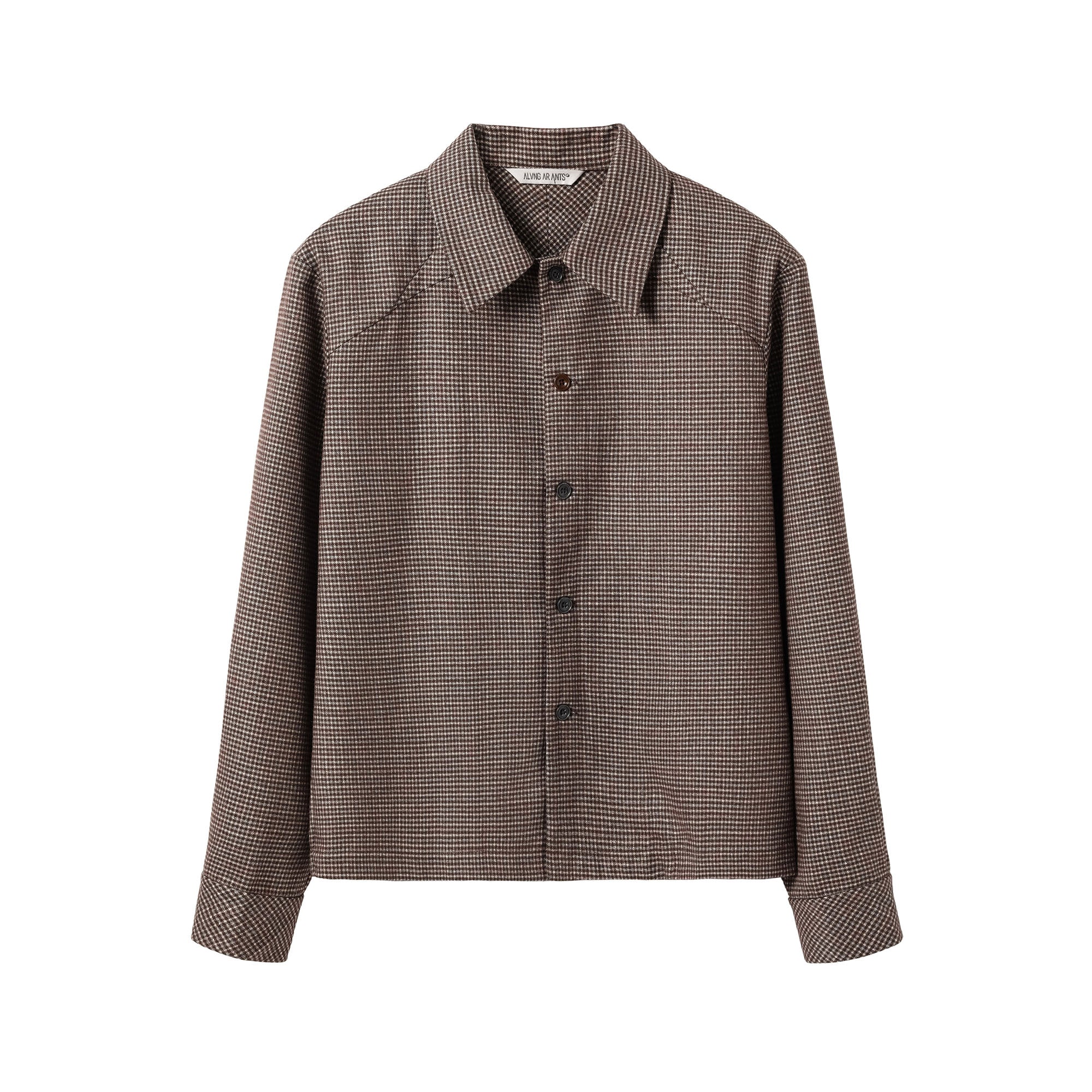 ALVNG AR ANTS Micro Houndstooth Wrinkle-Resistant Shirt, premium urban and streetwear designers apparel on PROJECTISR.com, ALVNG AR ANTS