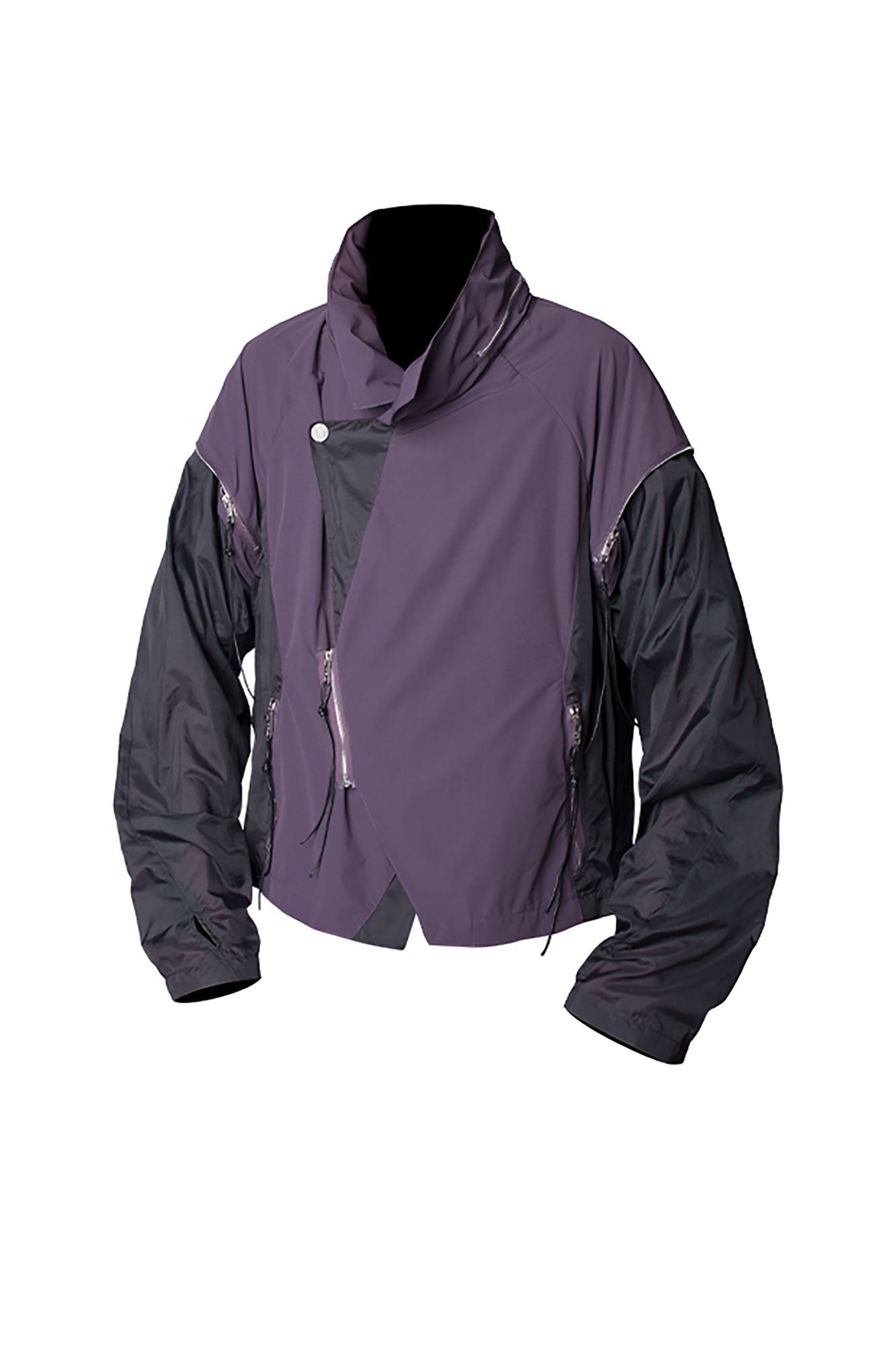 RELABEL Detachable Sleeve Asymmetric UV Protection Jacket, premium urban and streetwear designers apparel on PROJECTISR.com, RELABEL