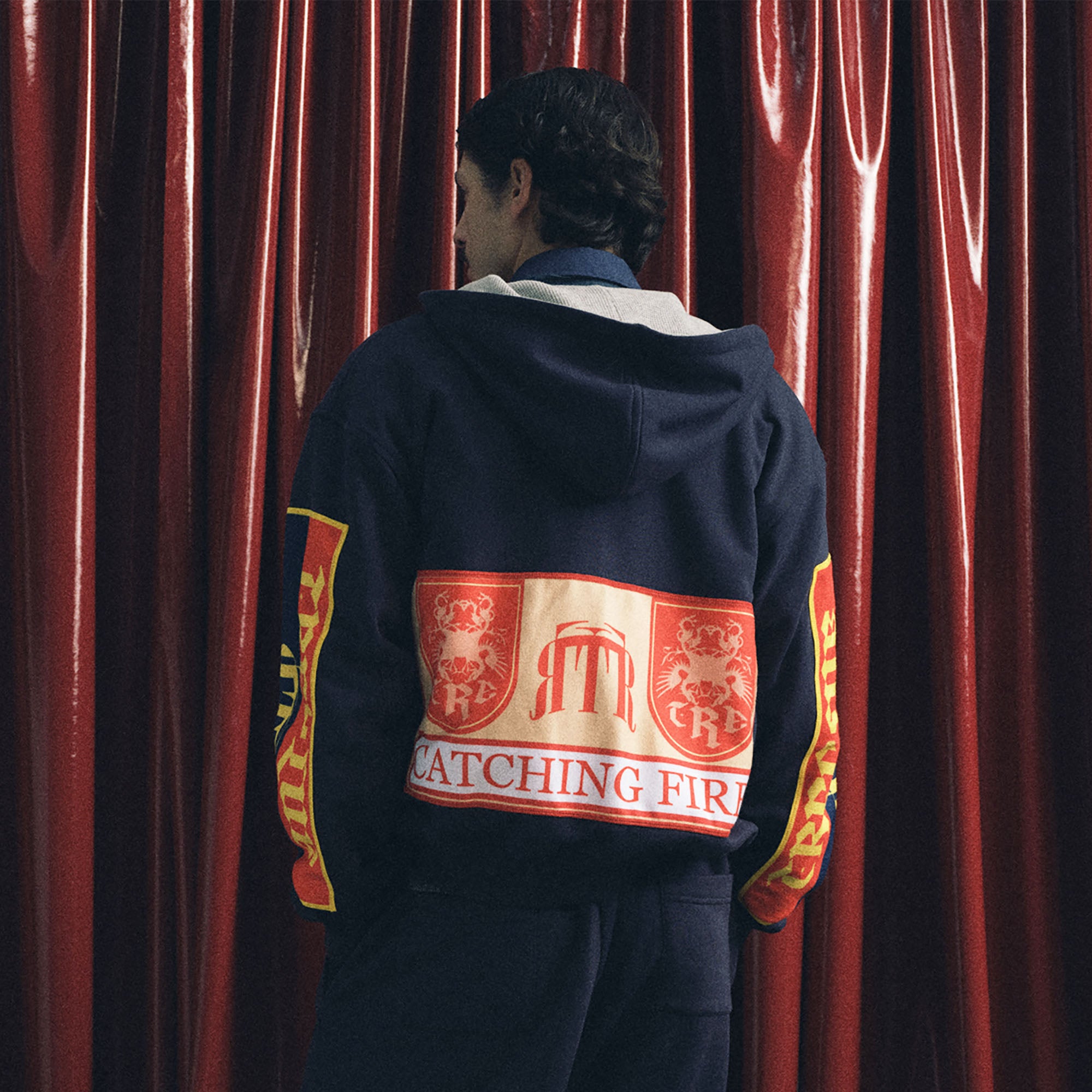 TRECLUB Graphic Patch Zip-Up Hoodie