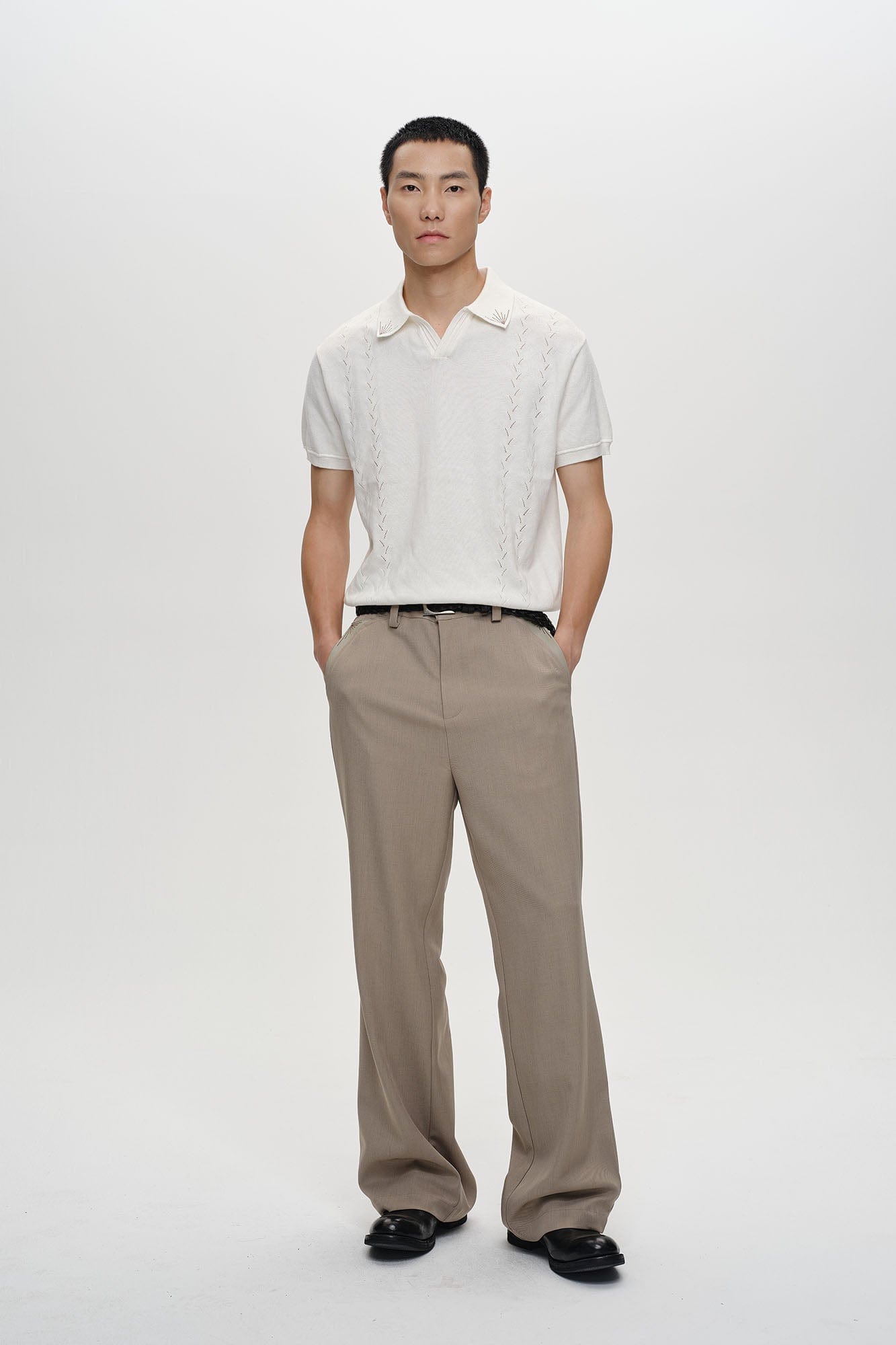 CATSSTAC Minimal Patch Wide-Leg Trousers, premium urban and streetwear designers apparel on PROJECTISR.com, CATSSTAC