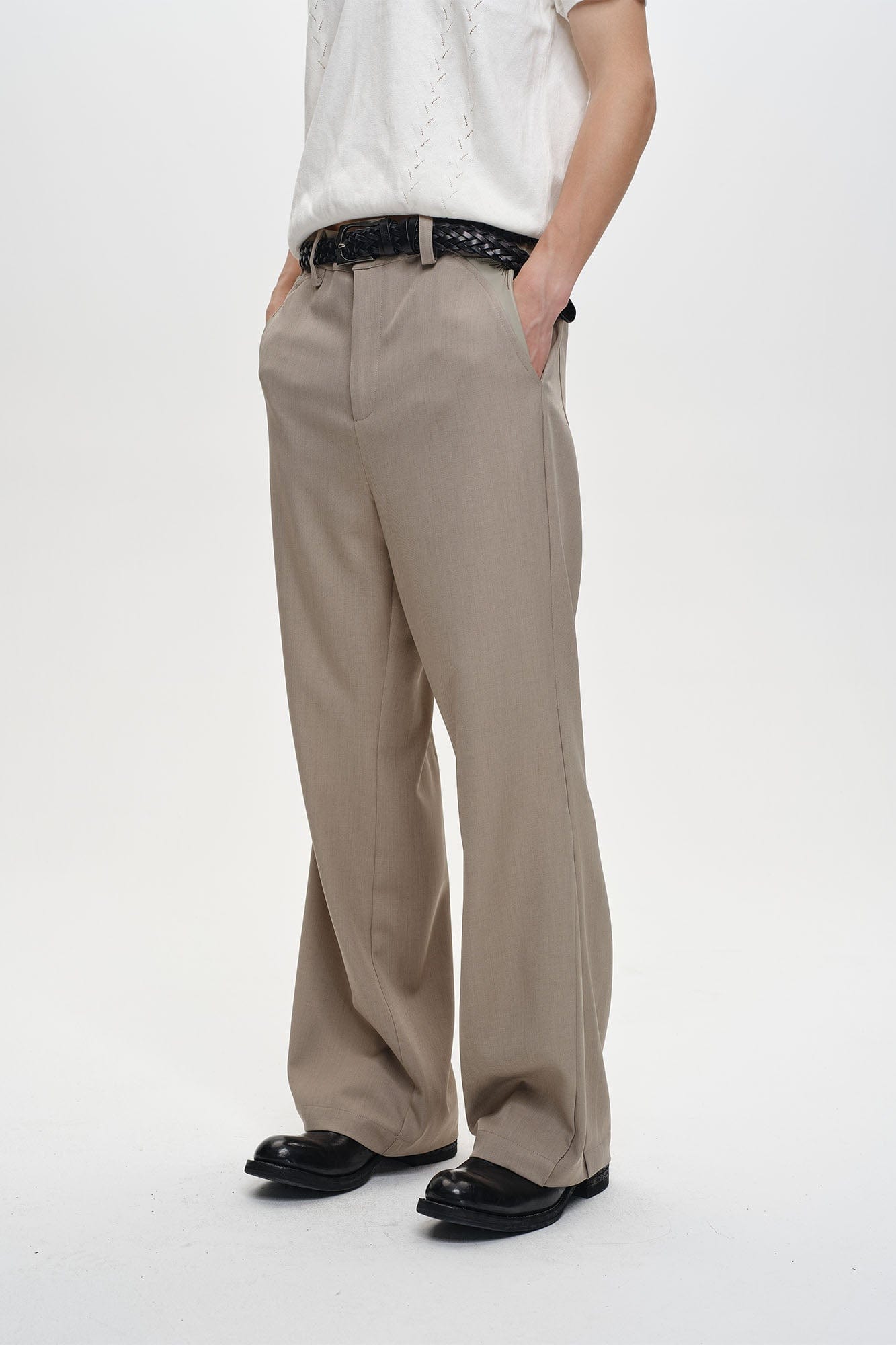 CATSSTAC Minimal Patch Wide-Leg Trousers, premium urban and streetwear designers apparel on PROJECTISR.com, CATSSTAC