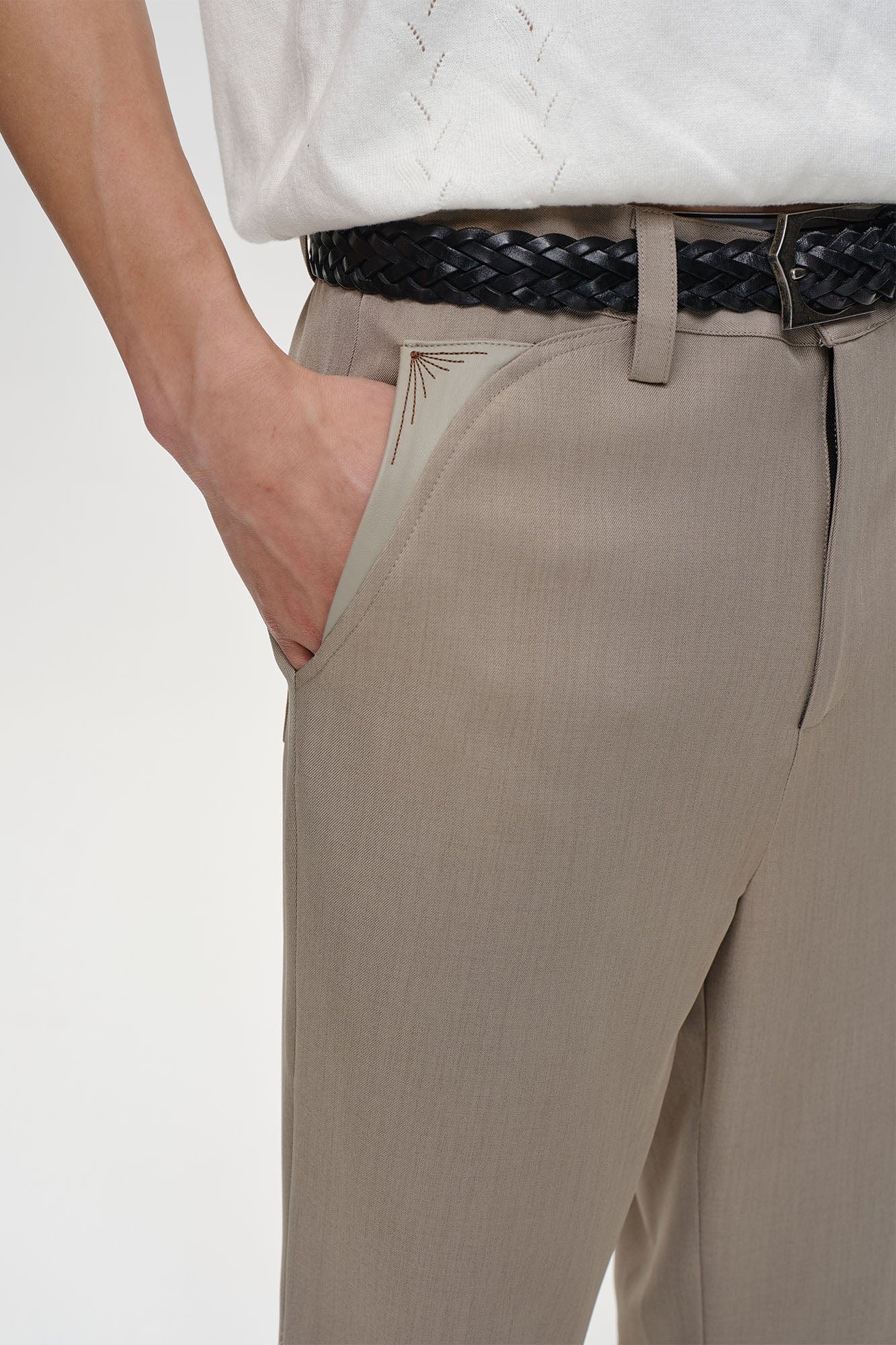 CATSSTAC Minimal Patch Wide-Leg Trousers, premium urban and streetwear designers apparel on PROJECTISR.com, CATSSTAC