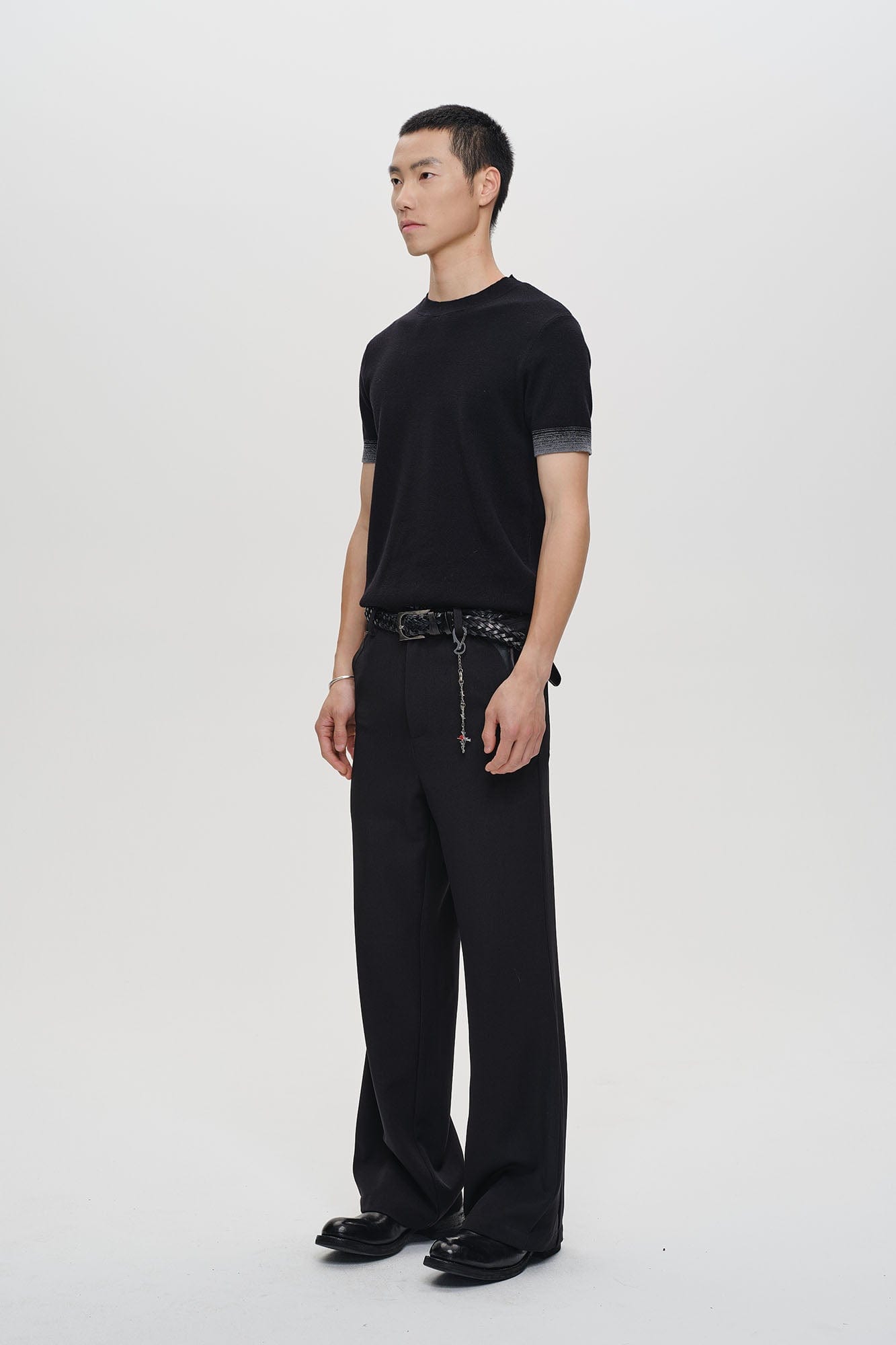 CATSSTAC Minimal Patch Wide-Leg Trousers, premium urban and streetwear designers apparel on PROJECTISR.com, CATSSTAC
