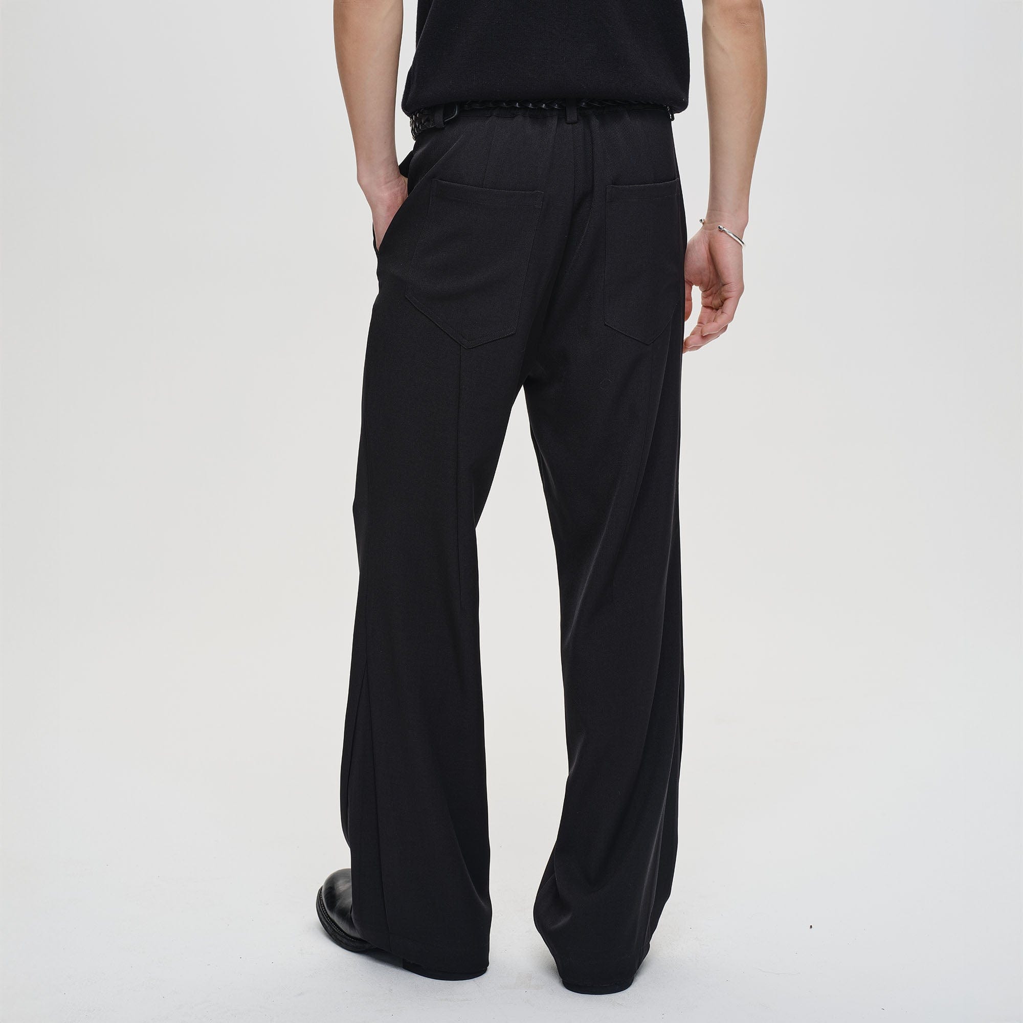 CATSSTAC Minimal Patch Wide-Leg Trousers, premium urban and streetwear designers apparel on PROJECTISR.com, CATSSTAC