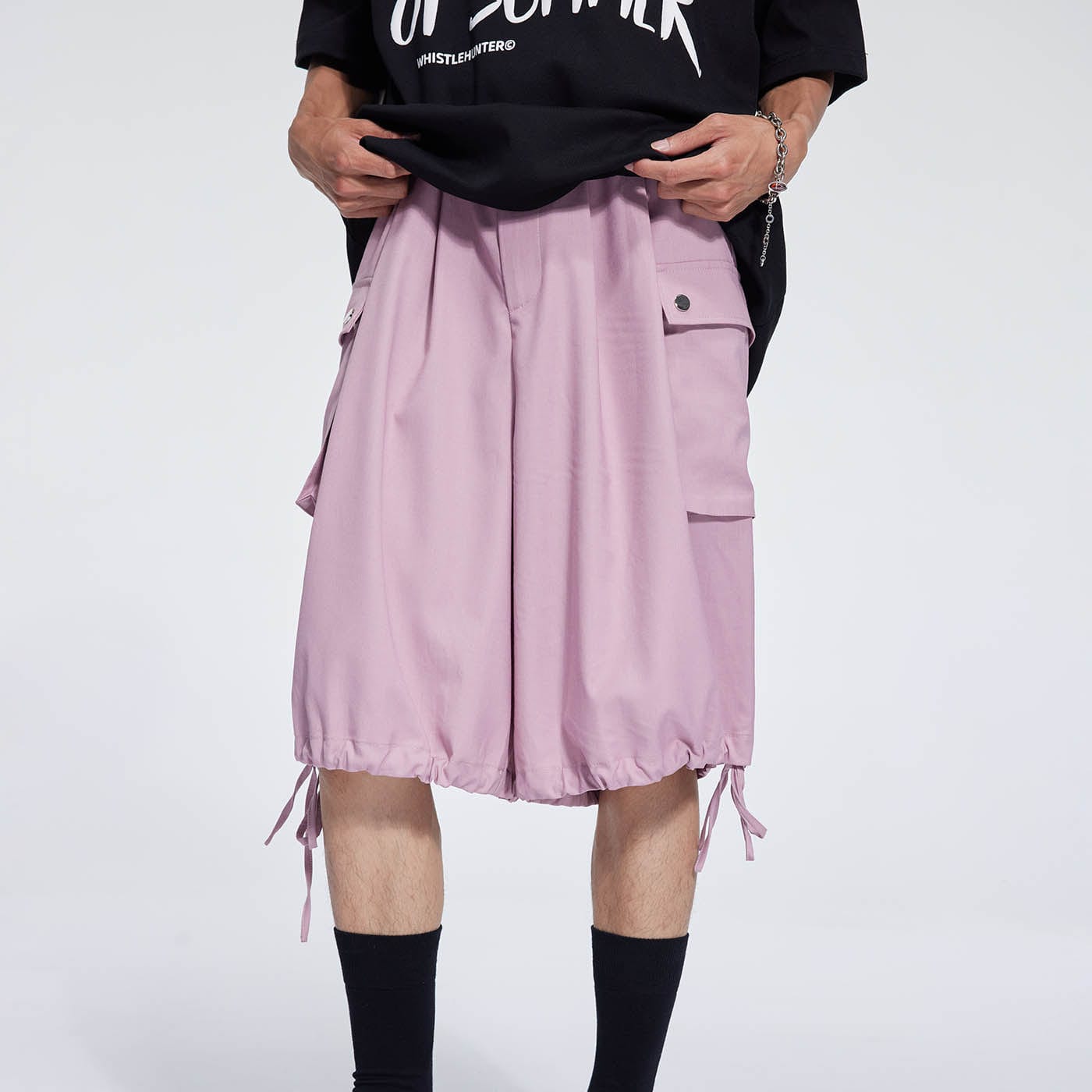 WHISTLEHUNTER Big Pockets Drawstring Shorts, premium urban and streetwear designers apparel on PROJECTISR.com, WHISTLEHUNTER